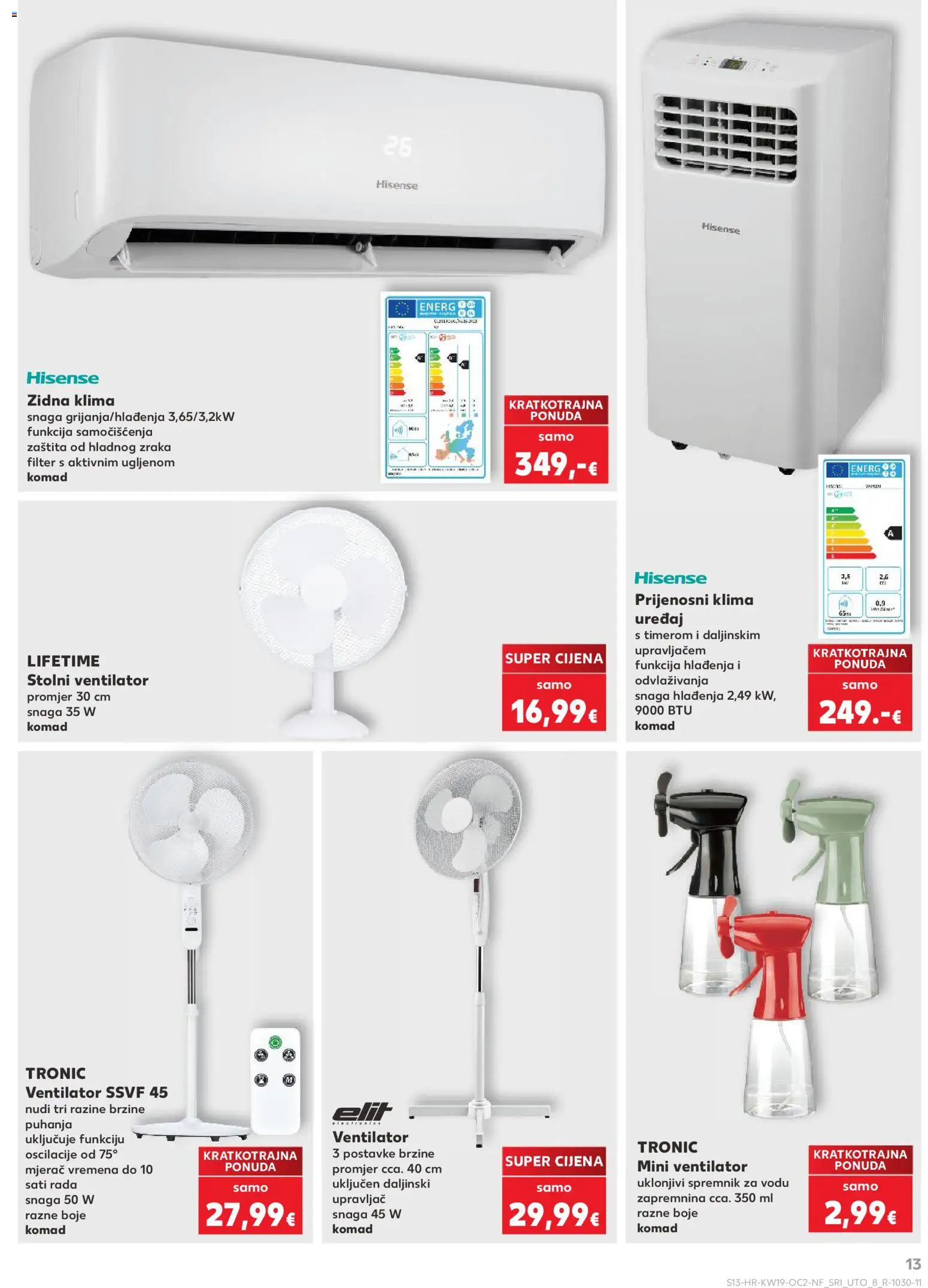 Kaufland HR akciós ujság - amely érvényes a következő dátumtól: 06.05.2026 | Oldal: 13 | Termékek: Ventilátor