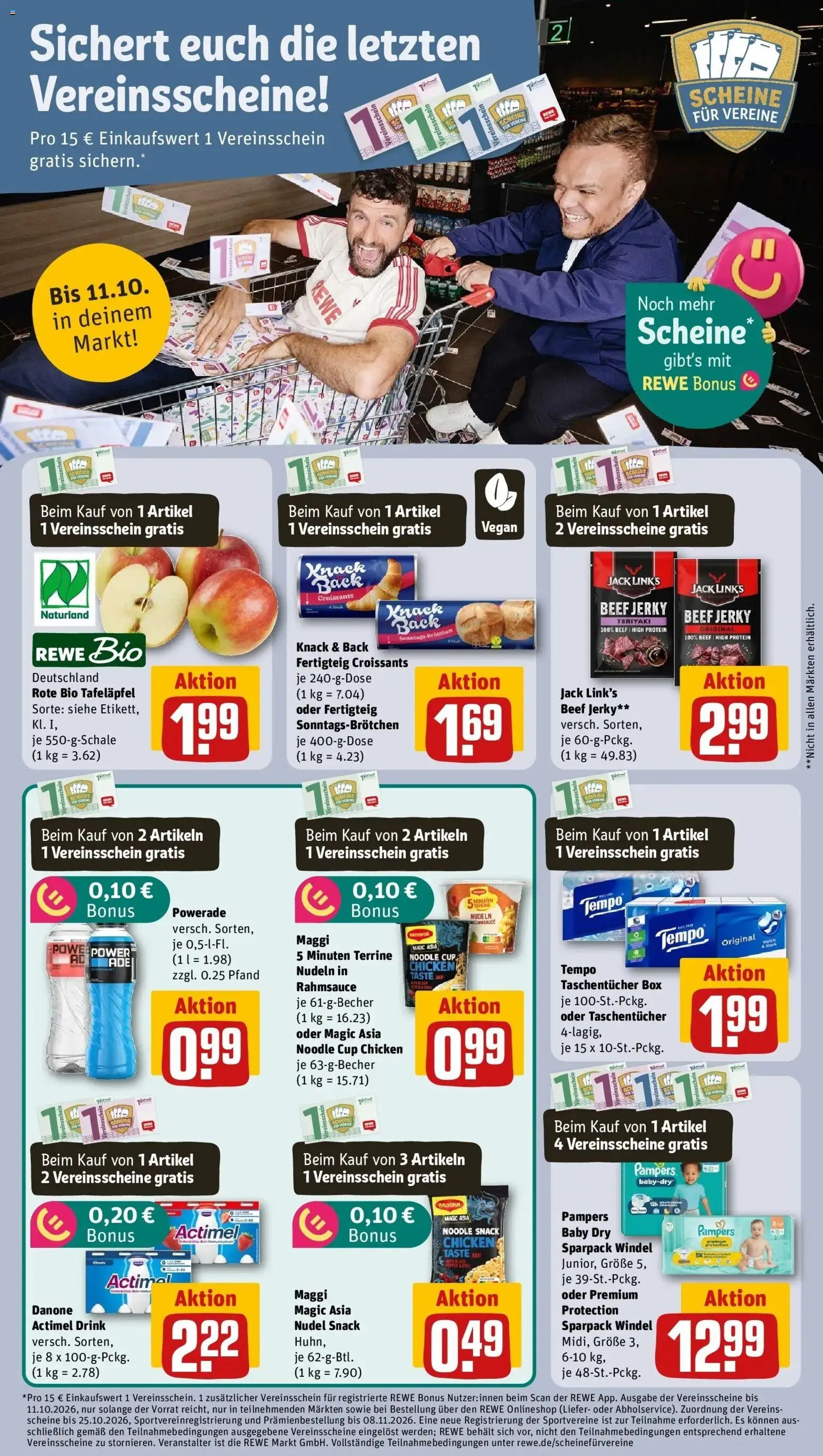 REWE Prospekt ab 05.10.2026 zum Blättern » Angebote | Seite: 16 | Produkte: Actimel, Taschentücher, Box, Nudeln