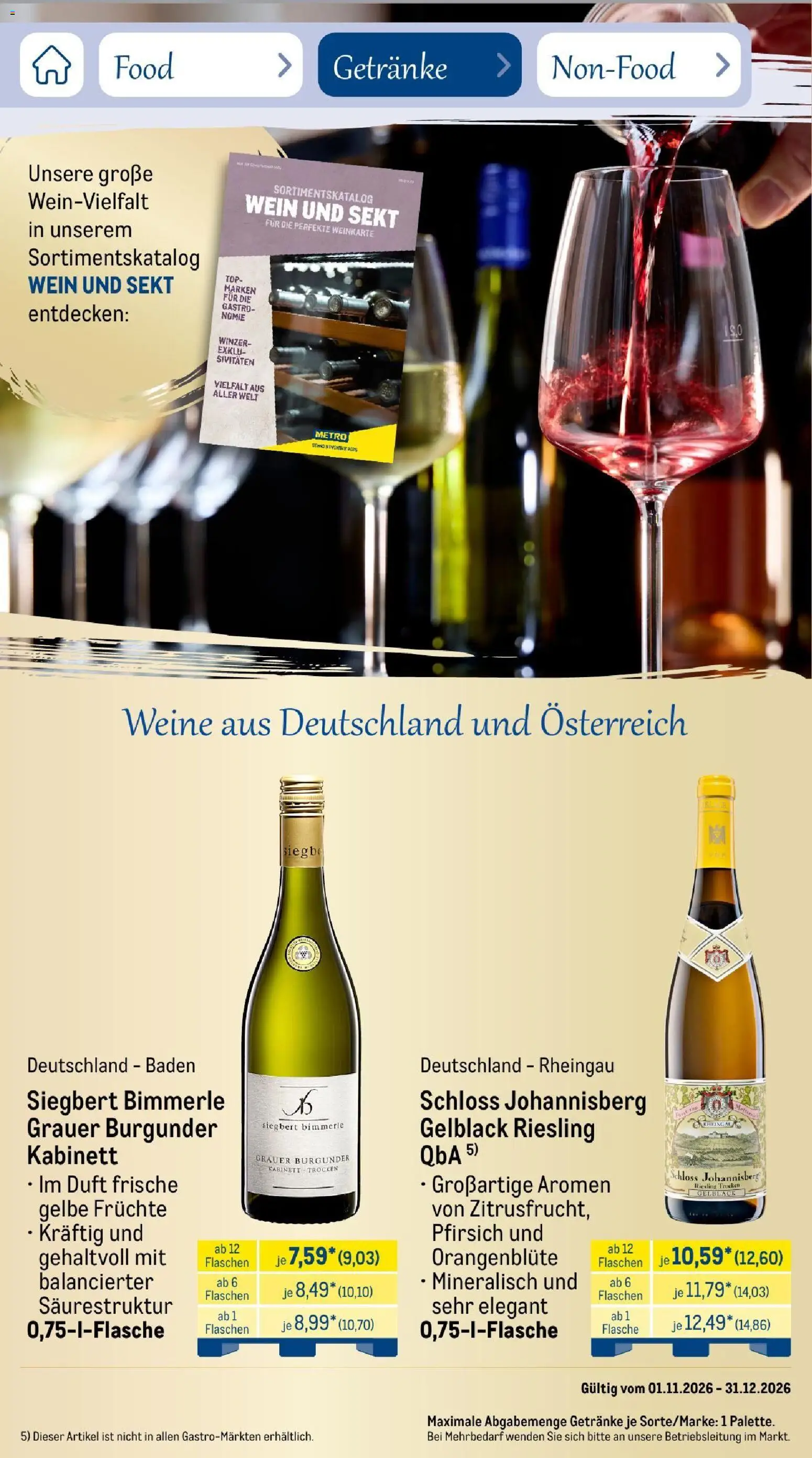 Metro Saisonkatalog Festtage voller Genuss – gültig ab 01.11.2026 | Seite: 58 | Produkte: Top, Sekt, Duft, Pfirsich