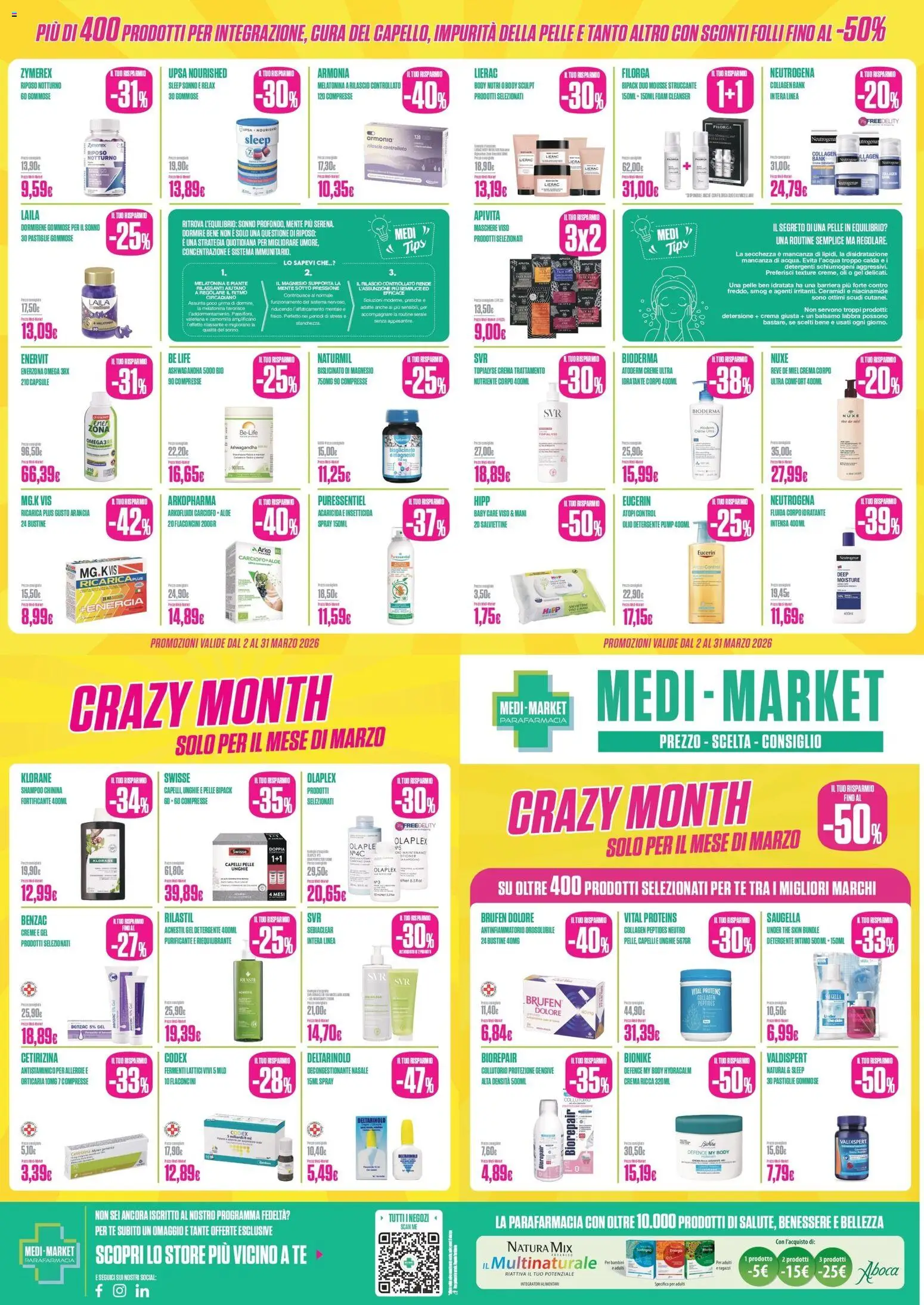 Volantino Medi Market del 02.03.2026 | Pagina: 1 | Prodotti: Struccante, Tè, Olio, Insetticida