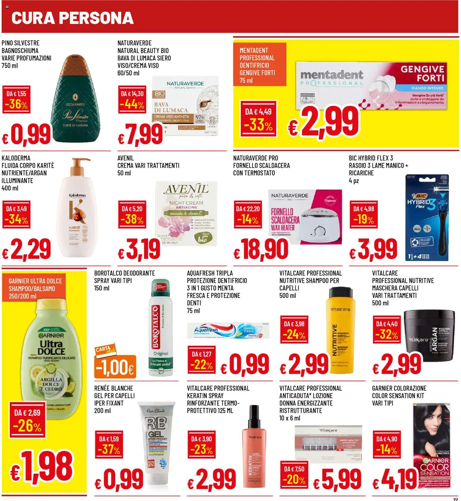 Volantino Galassia del 09.04.2026 | Pagina: 19 | Prodotti: Shampoo, Maschera, Rasoio, Deodorante