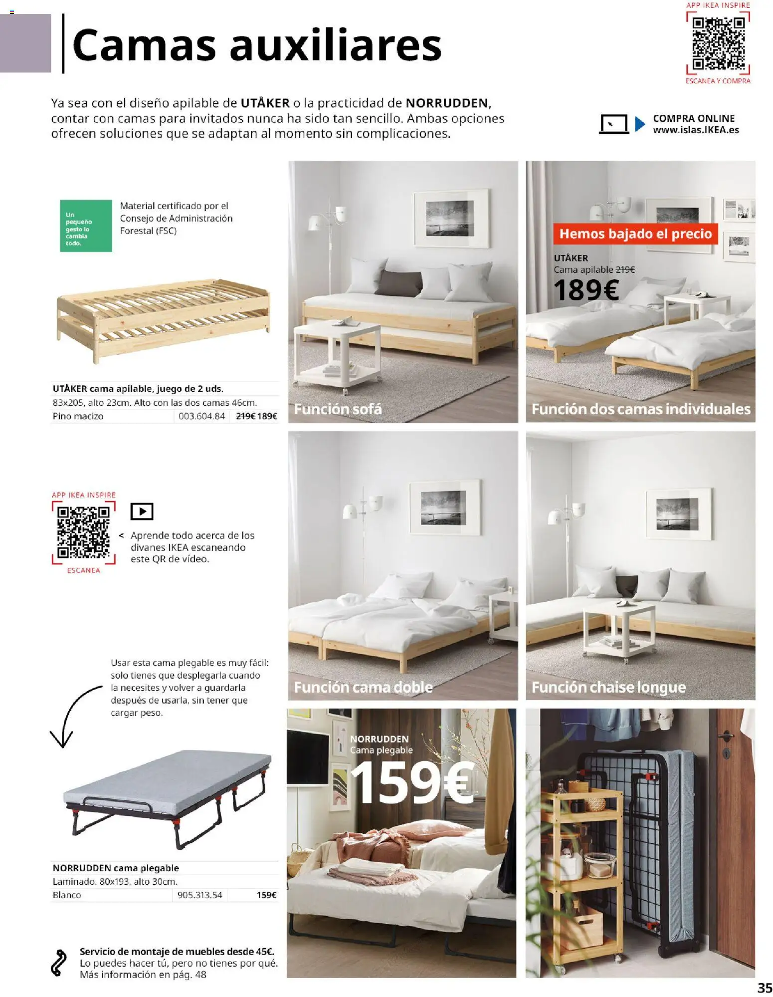 IKEA - Muebles para el dormitorio │ válido desde el 01/09/2026 | Página: 35 | Productos: Muebles, Cama, Sofá