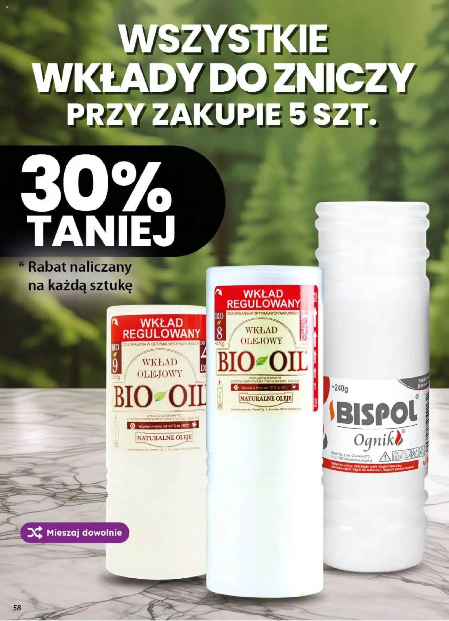 Dino gazetka od 05.08.2026 | Strona: 58 | Produkty: Wkłady do zniczy