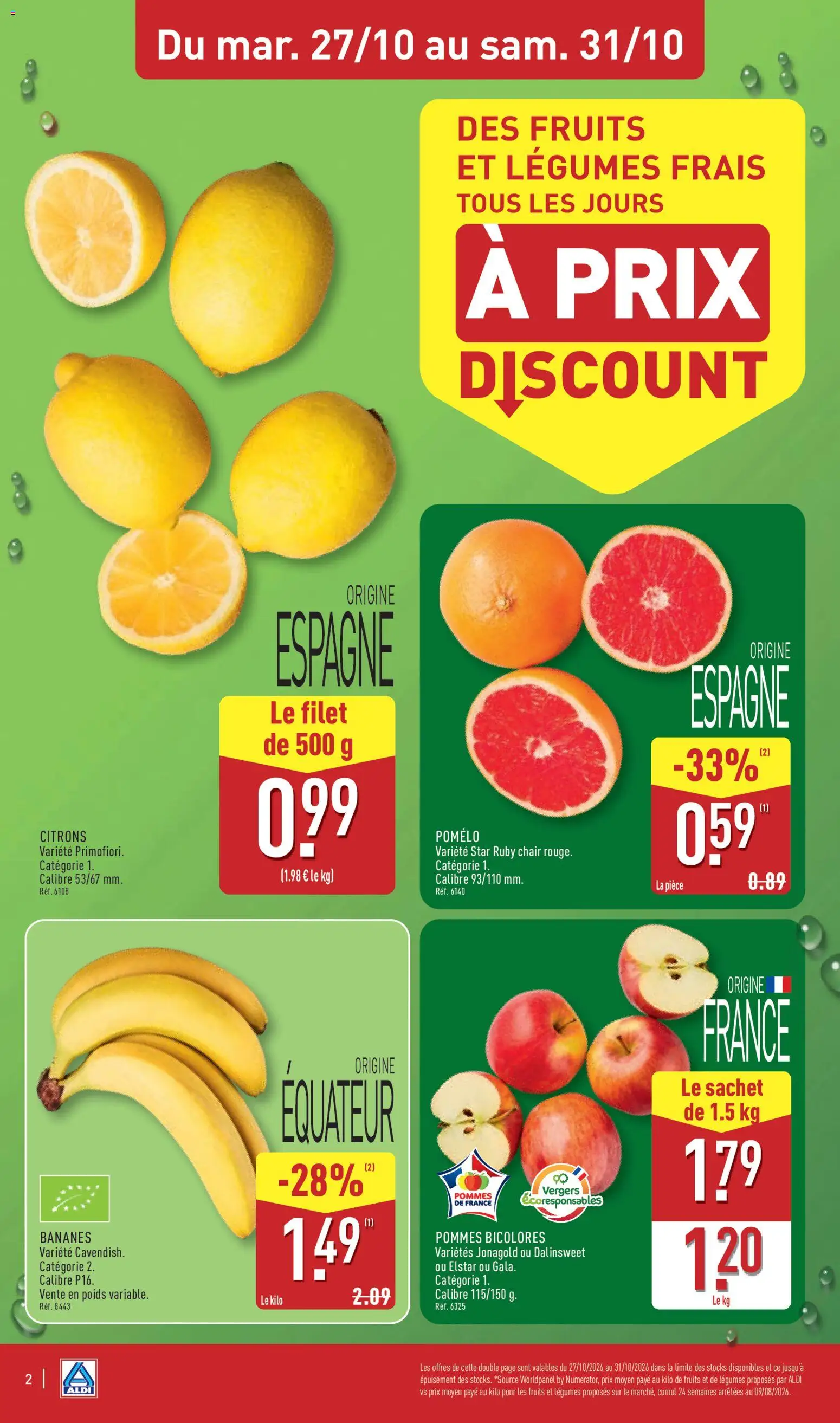 {H1} | Page: 6 | Produits: Fruits, Les fruits et légumes, Bananes, Citrons