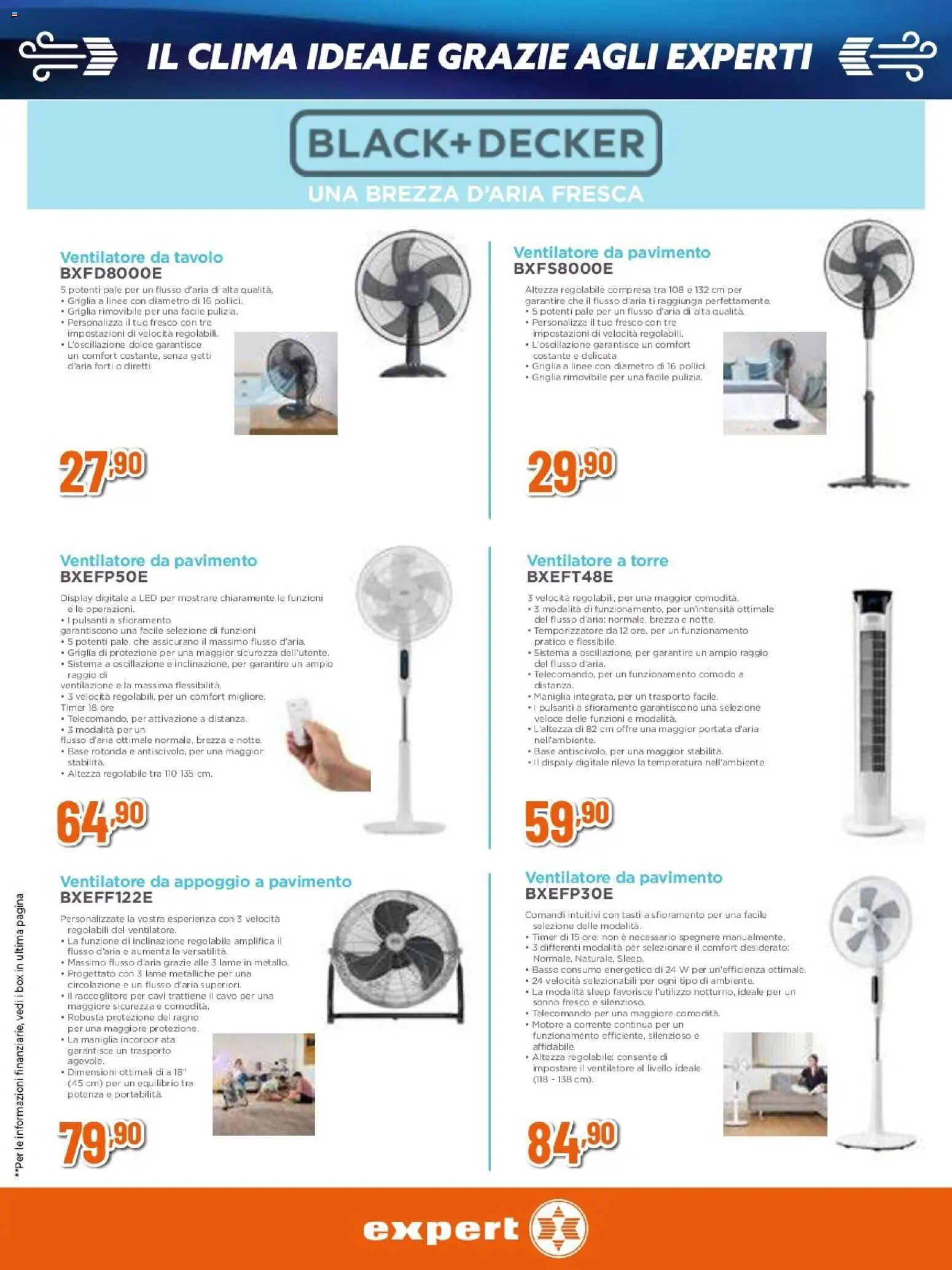 Volantino Expert del 04.06.2026 | Pagina: 25 | Prodotti: Ventilatore, Telecomando, Cavo, Griglia
