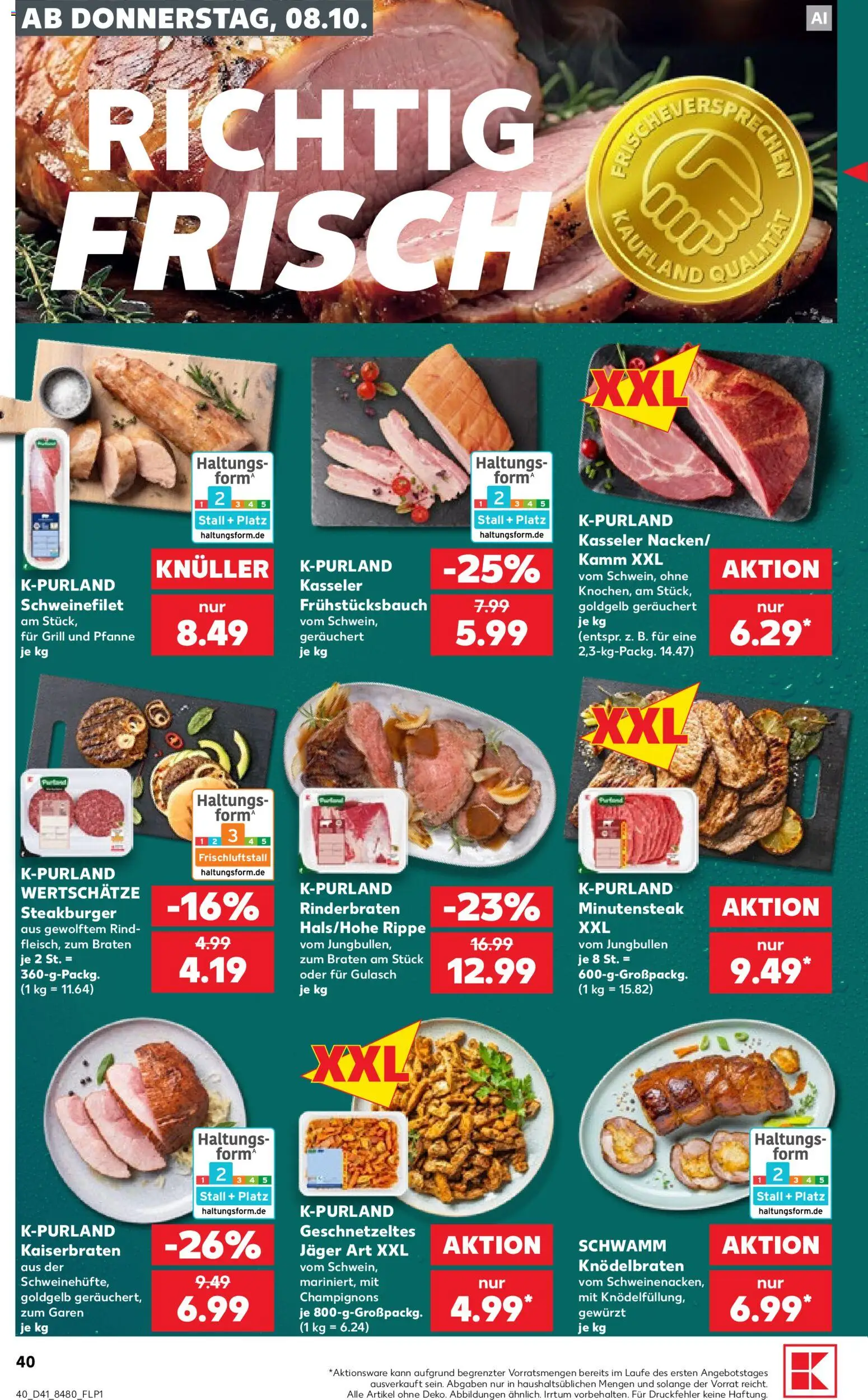 Kaufland Německo leták od 08.10.2026 | Strana: 40 | Produkty: Forma, Jäger