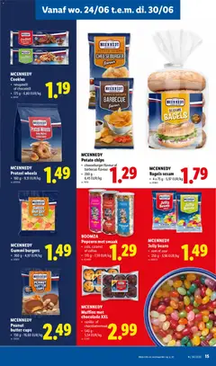 MCENNEDY Muffins met chocolade XXL, vanille- of chocoladesmaak - Voorbeeld van een folder van Lidl, geldig van 22.06.2026 | Pagina: 15