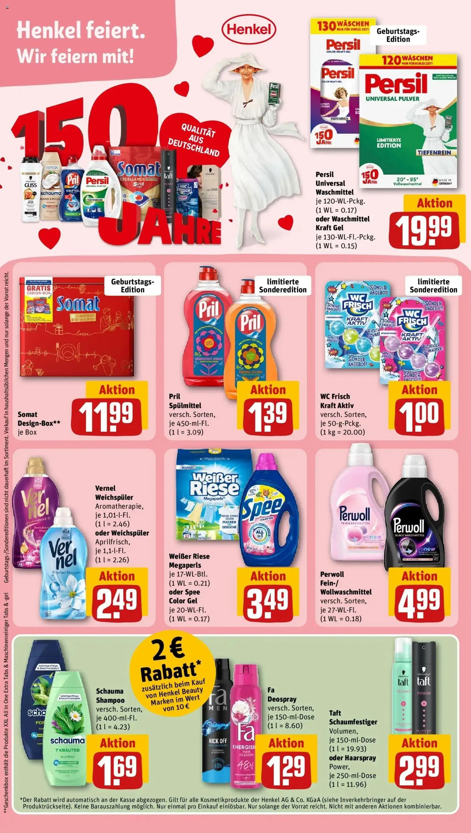 REWE Prospekt ab 10.08.2026 zum Blättern » Angebote | Seite: 25 | Produkte: Weichspüler, Waschmittel, Wc frisch, Deospray