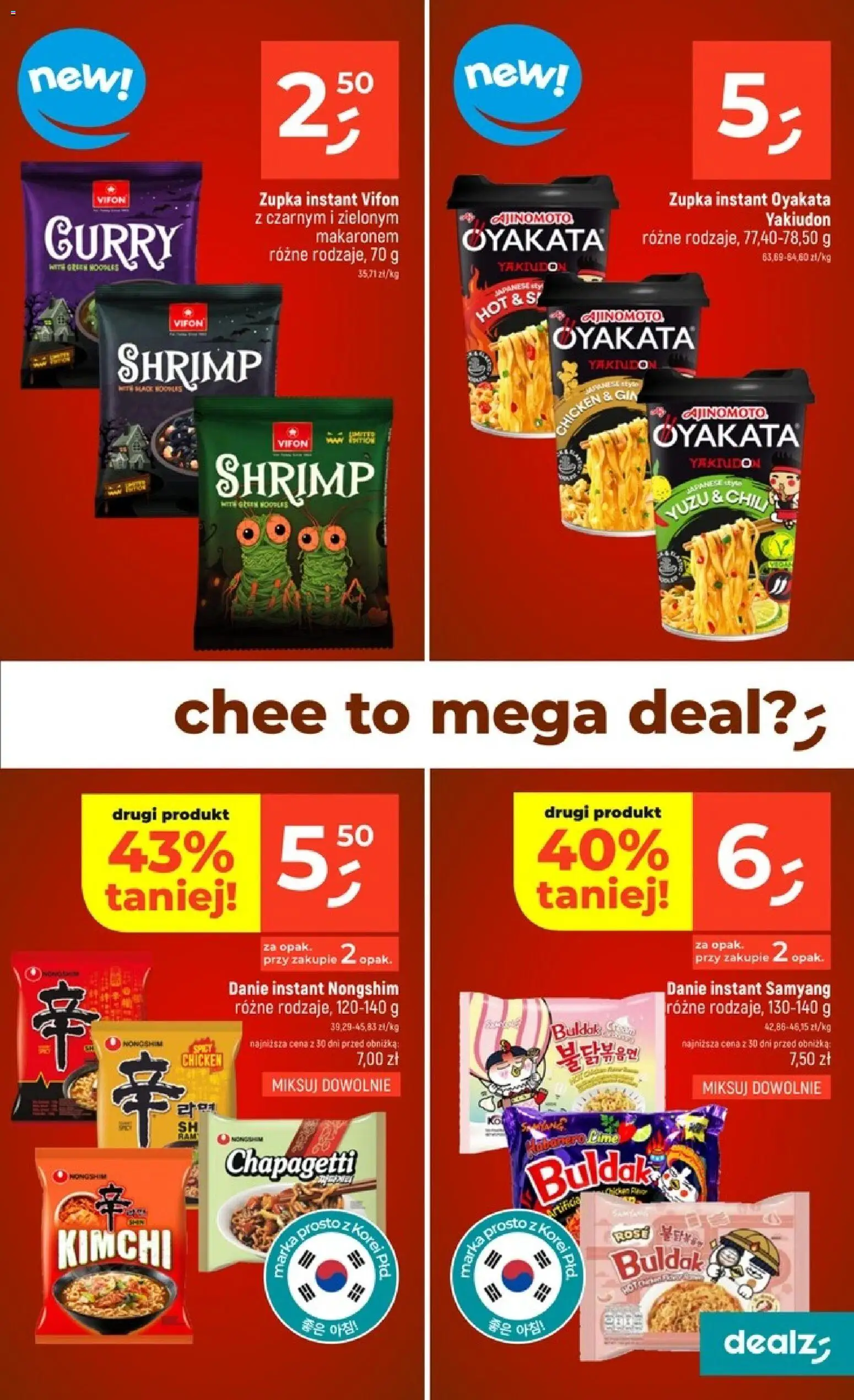 Dealz gazetka od 15.10.2026 | Strona: 21 | Produkty: Kimchi, Chili, Vifon, Gin