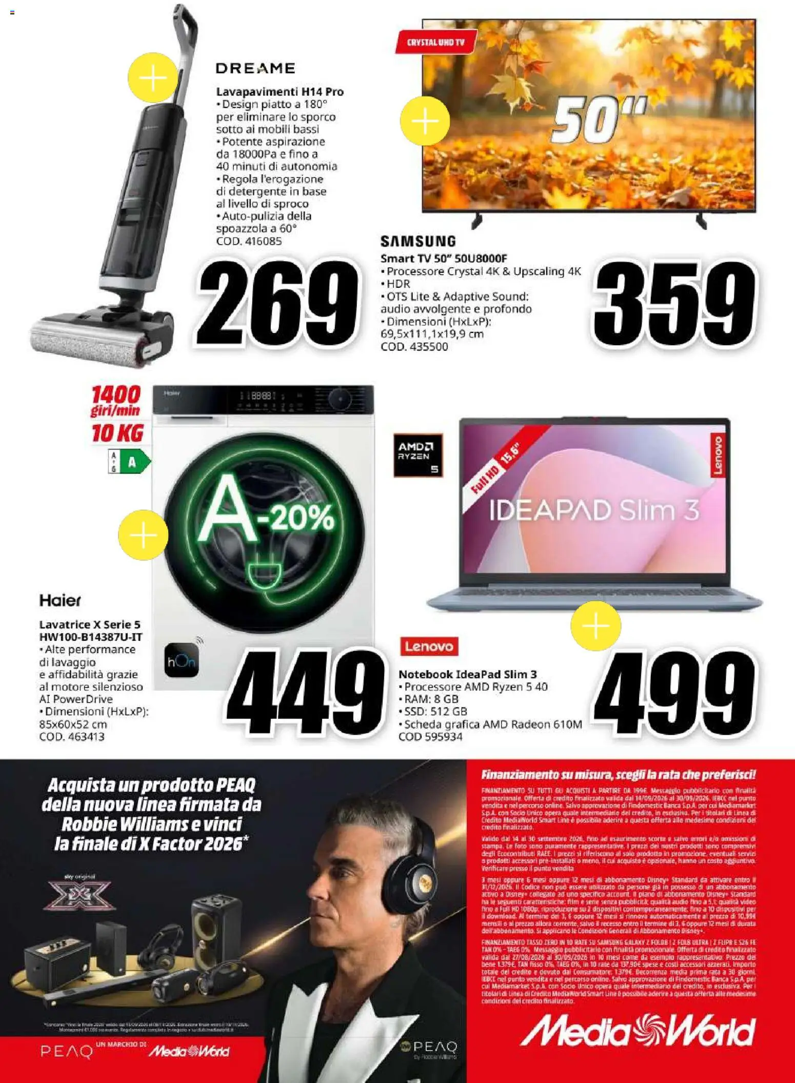 Volantino Media World del 14/09/2026 | Pagina: 41