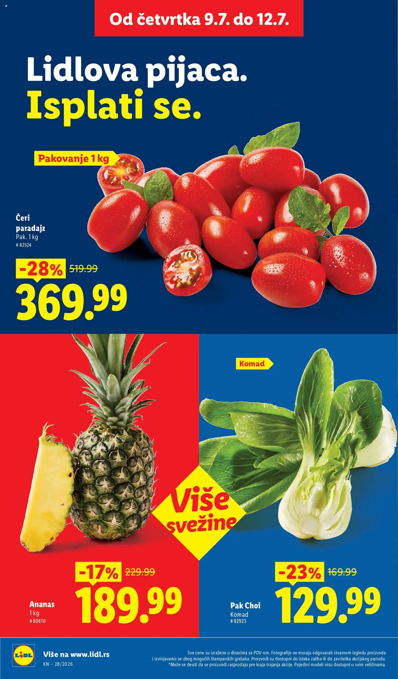 Lidl katalog - važi od 09.07.2026 | Strana: 16 | Proizvode: Ananas, Pakovanje, Paradajz