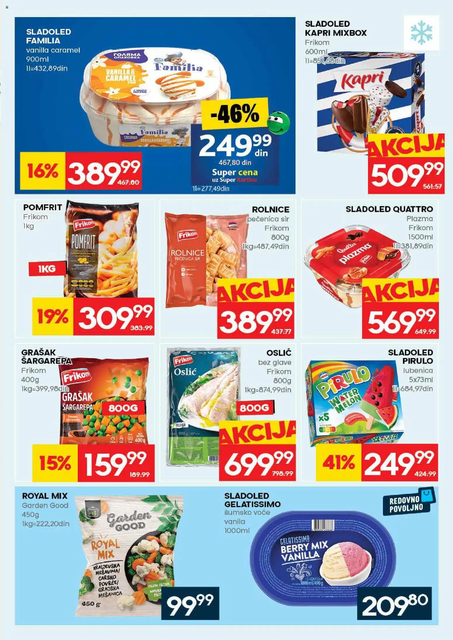 Idea katalog - važi od 21.05.2026 | Strana: 13 | Proizvode: Grašak, Oslić, Pomfrit, Pečenica