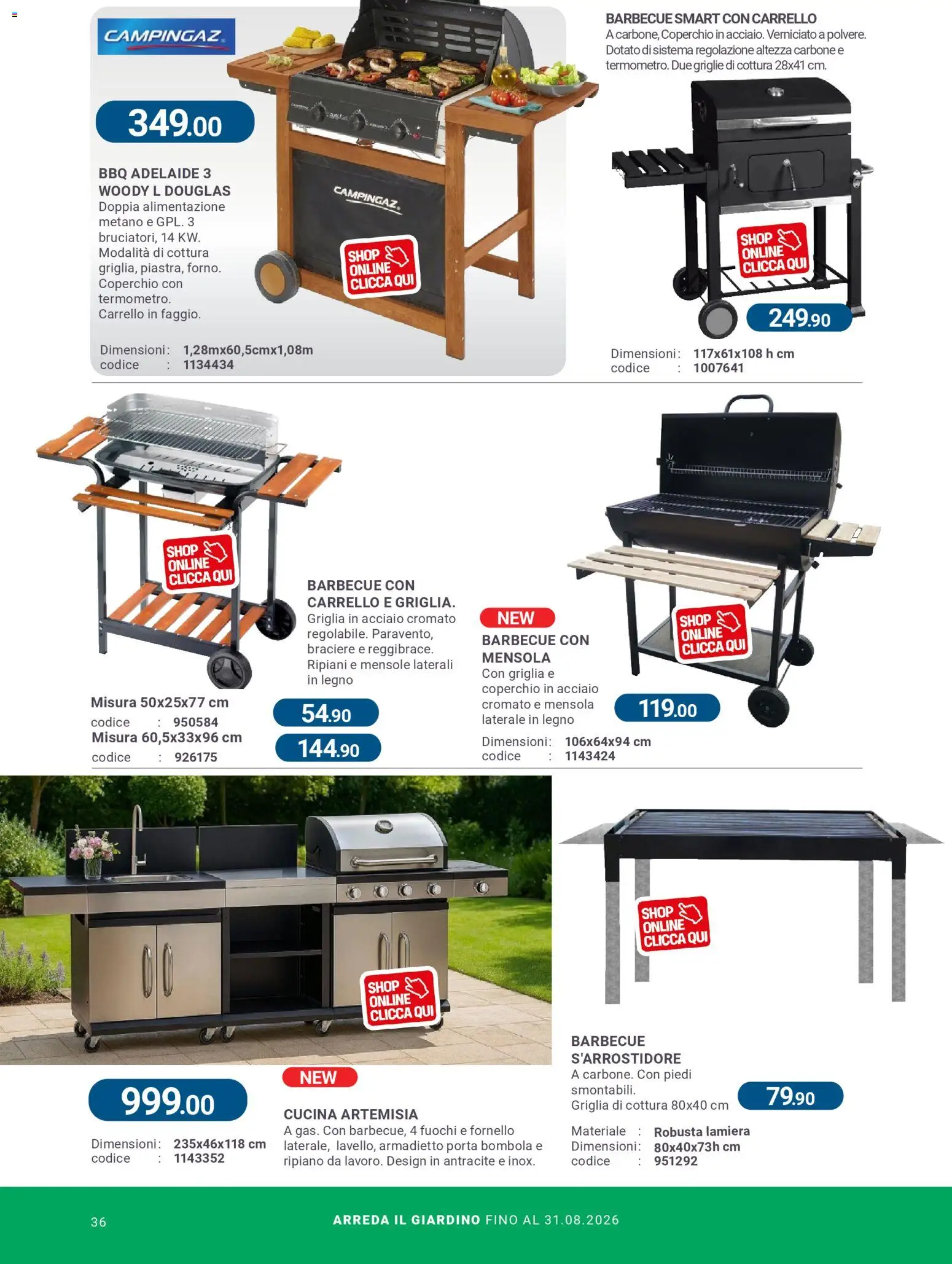 Volantino CFadda del 08.04.2026 | Pagina: 36 | Prodotti: Barbecue, Griglia, Fornello, Armadietto