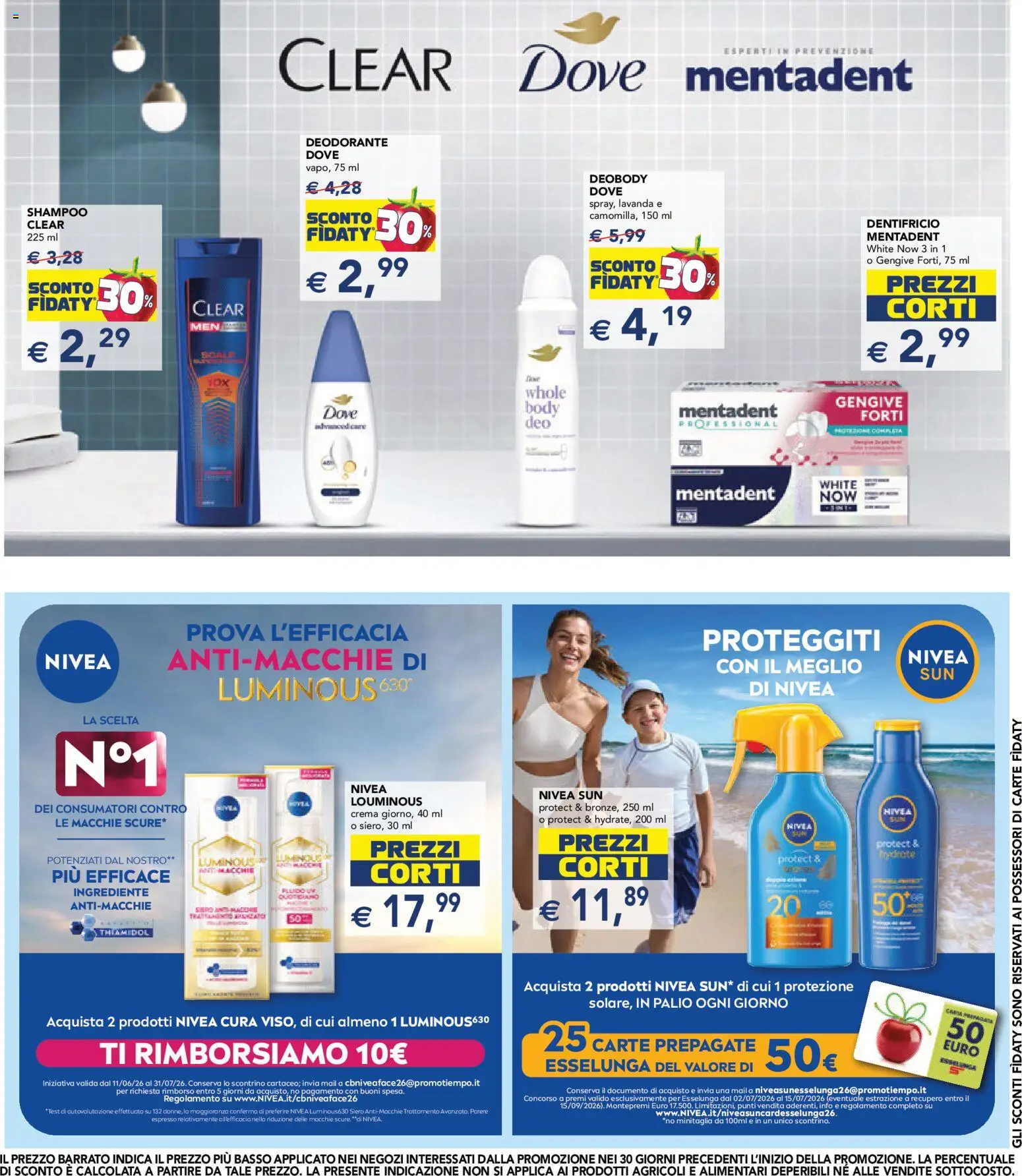 Volantino Esselunga S del 02/07/2026 | Pagina: 30 | Prodotti: Crema, Deodorante, Dentifricio, Lavanda