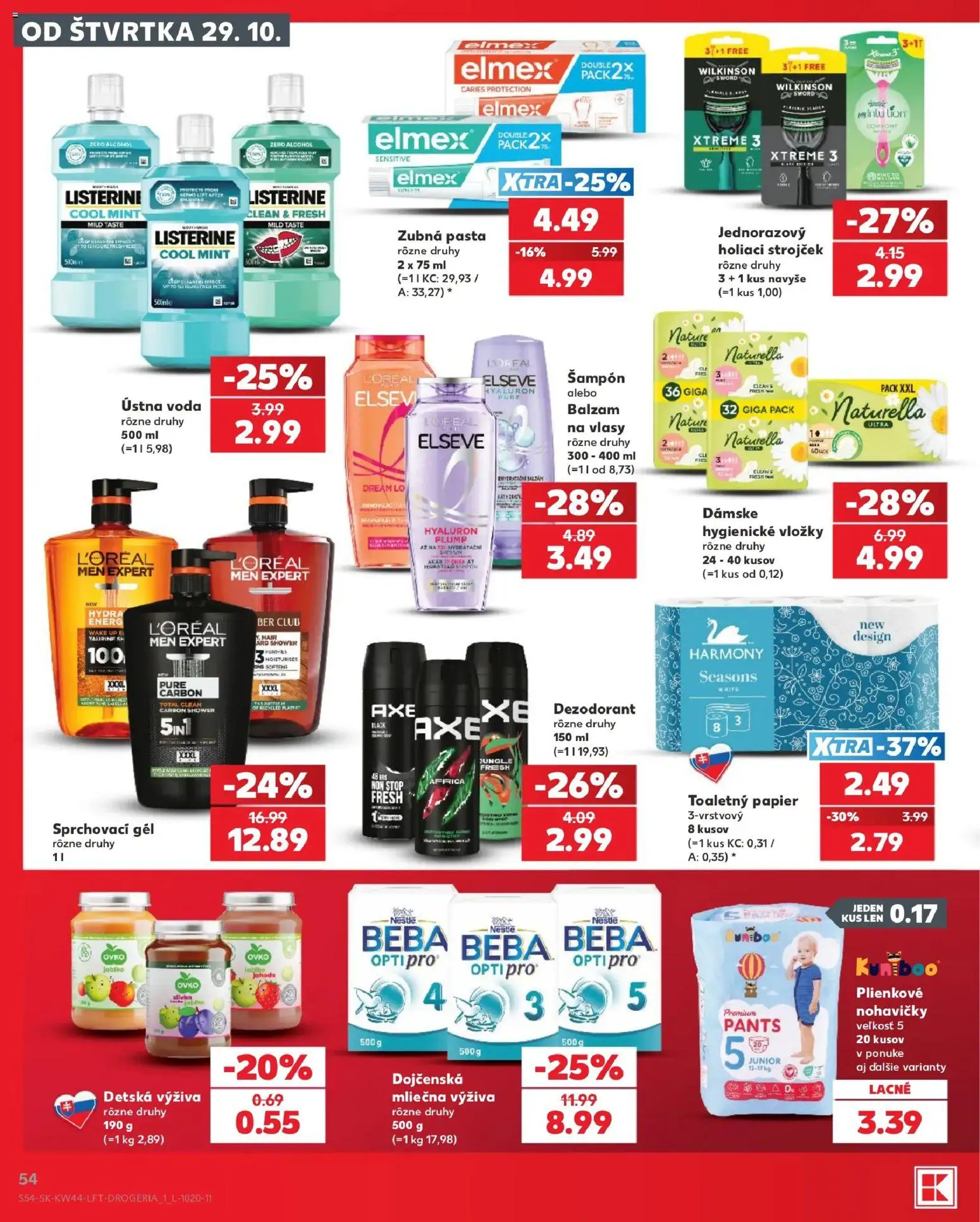 Nové Kaufland akcie – leták je platný od 29.10.2026 | Strana: 54 | Produkty: Strojček, Holiaci strojček, Nohavičky, Beba