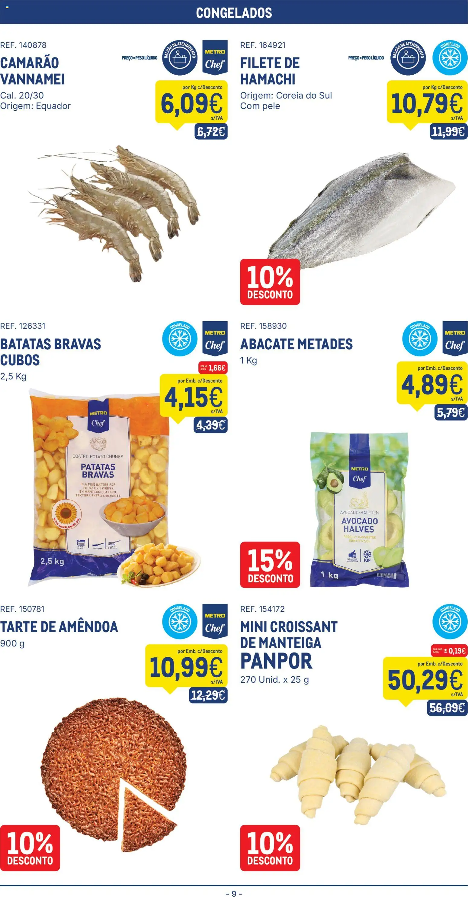 Makro folheto │ válido de 04/08/2026 | Página: 9 | Produtos: Camarão, Manteiga, Abacate, Tarte