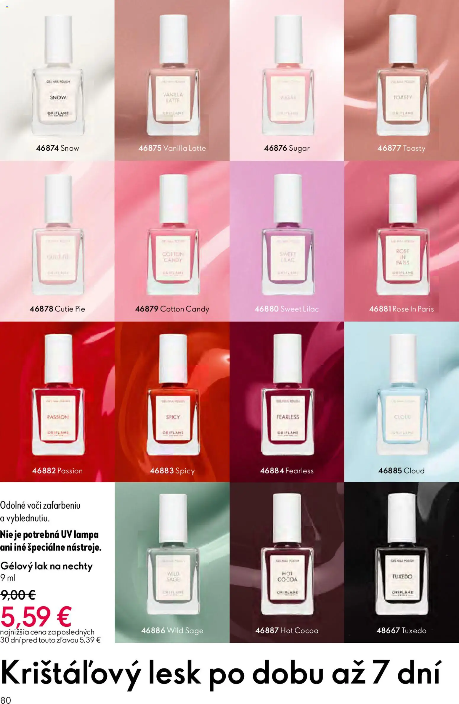 Nové Oriflame akcie – leták je platný od 27.05.2026 | Strana: 80 | Produkty: Lampa, Lak na nechty