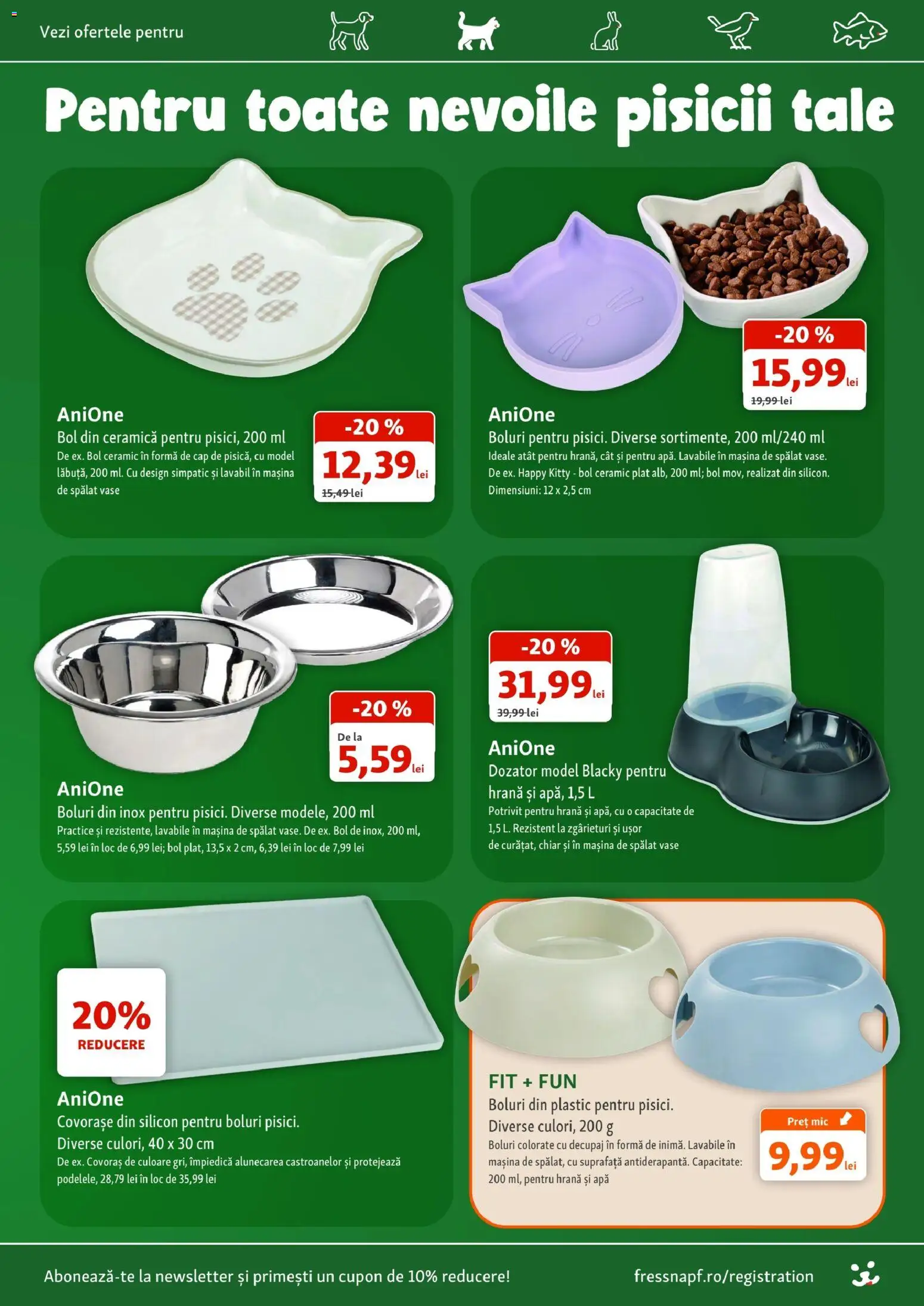 Noul catalog Fressnapf – valabil de la 08.10.2026 | Pagină: 11 | Produse: Mașină De Spălat, Mașină De Spălat Vase, Vase, Bol