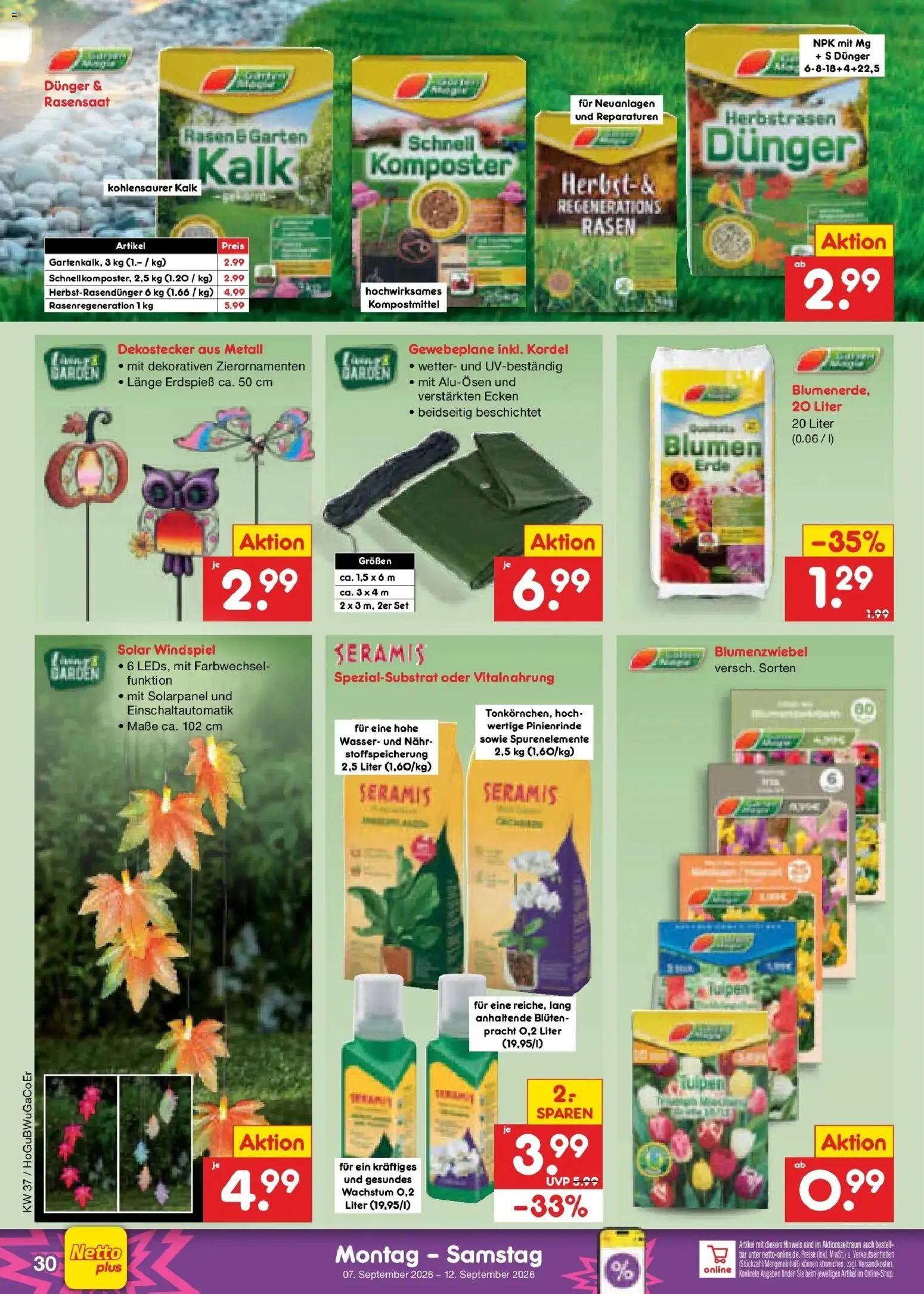 Netto Marken-Discount Prospekt Naumburg – gültig ab 07.09.2026 | Seite: 46 | Produkte: Blumen, Kalk, Wasser