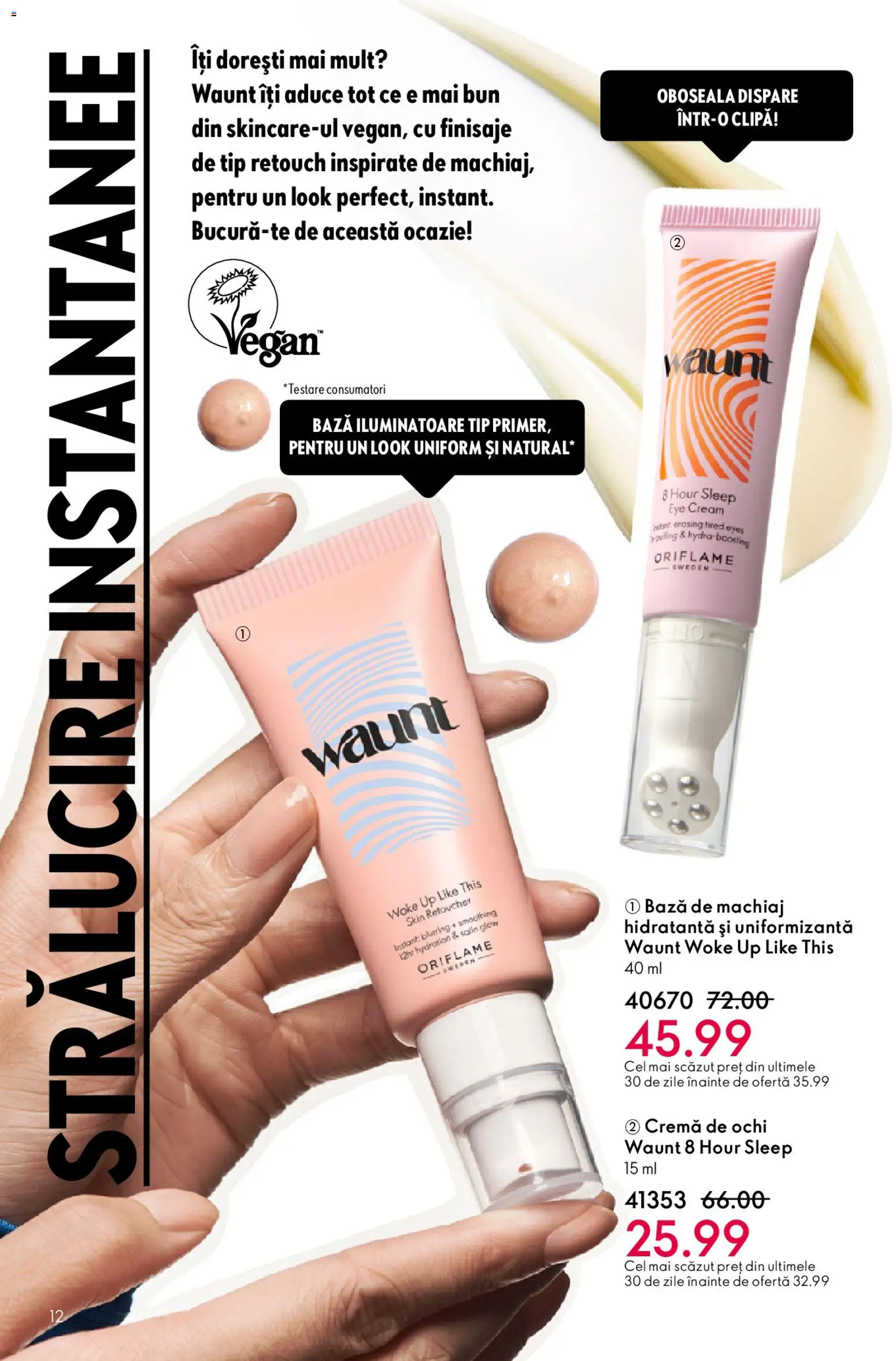 Noul catalog Oriflame – valabil de la 06.05.2026 | Pagină: 12 | Produse: Bază de machiaj, Machiaj, Cremă