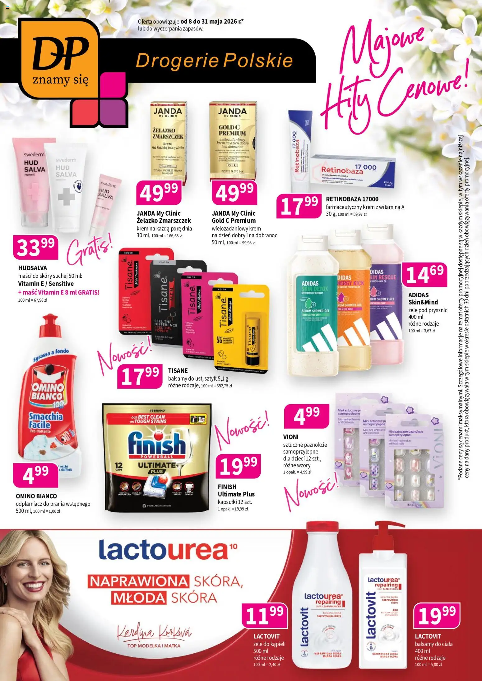 Drogerie Polskie gazetka od 08.05.2026 | Strona: 1 | Produkty: Top, Malina, Krem, Odplamiacz