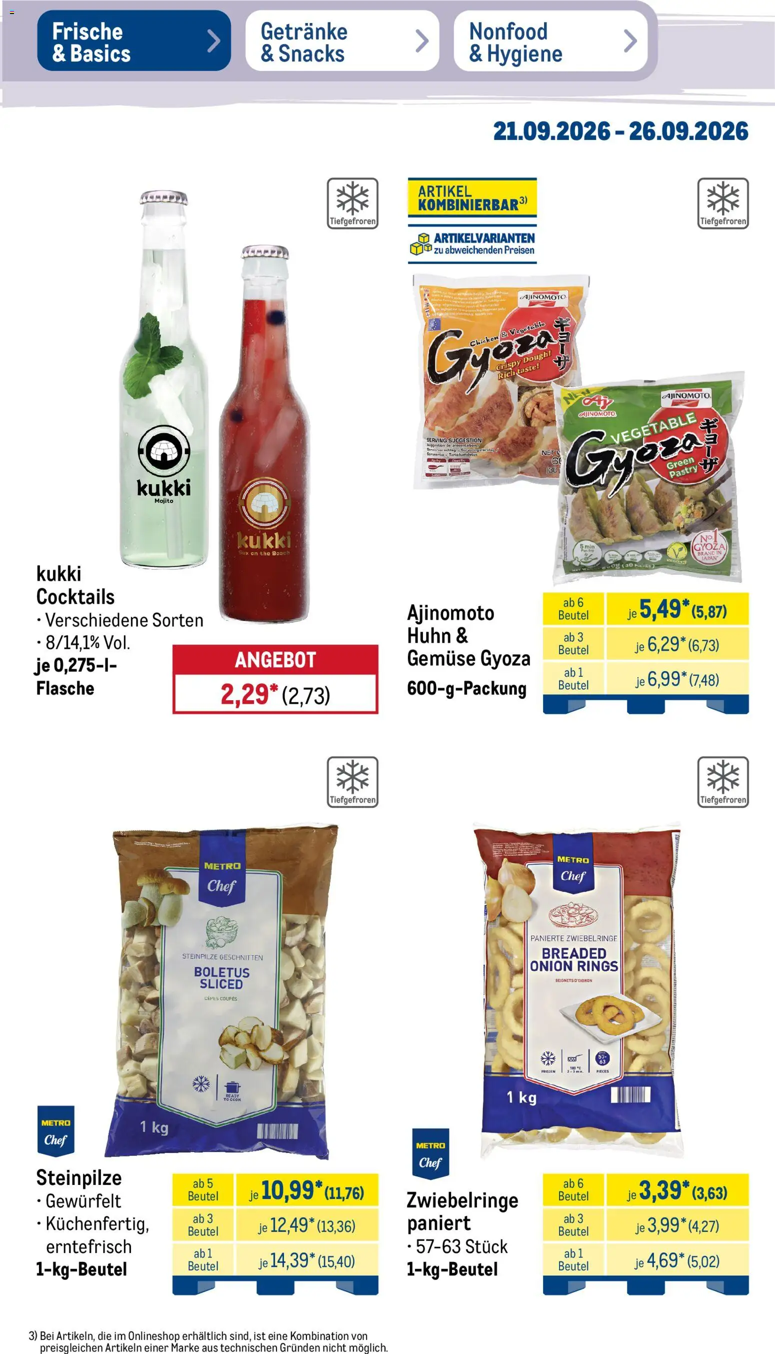 Metro Prospekt – gültig ab 21.09.2026 | Seite: 17 | Produkte: Gemüse