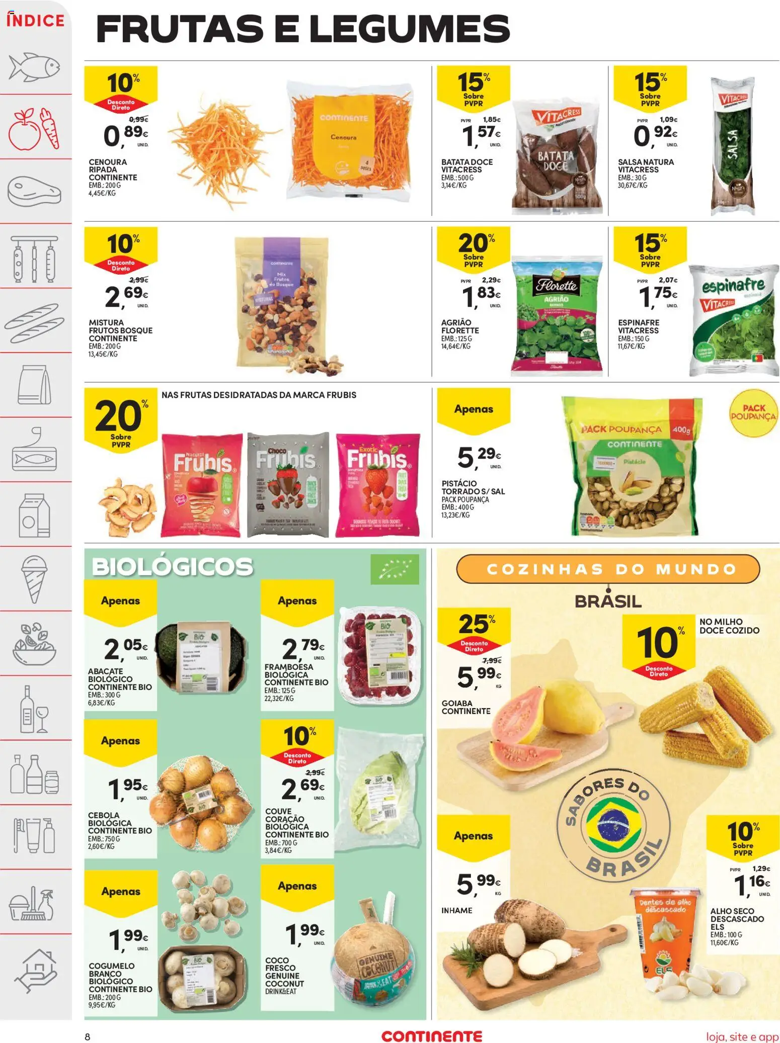Continente folheto │ válido de 09.06.2026 | Página: 8 | Produtos: Batata, Cebola, Abacate, Cenoura