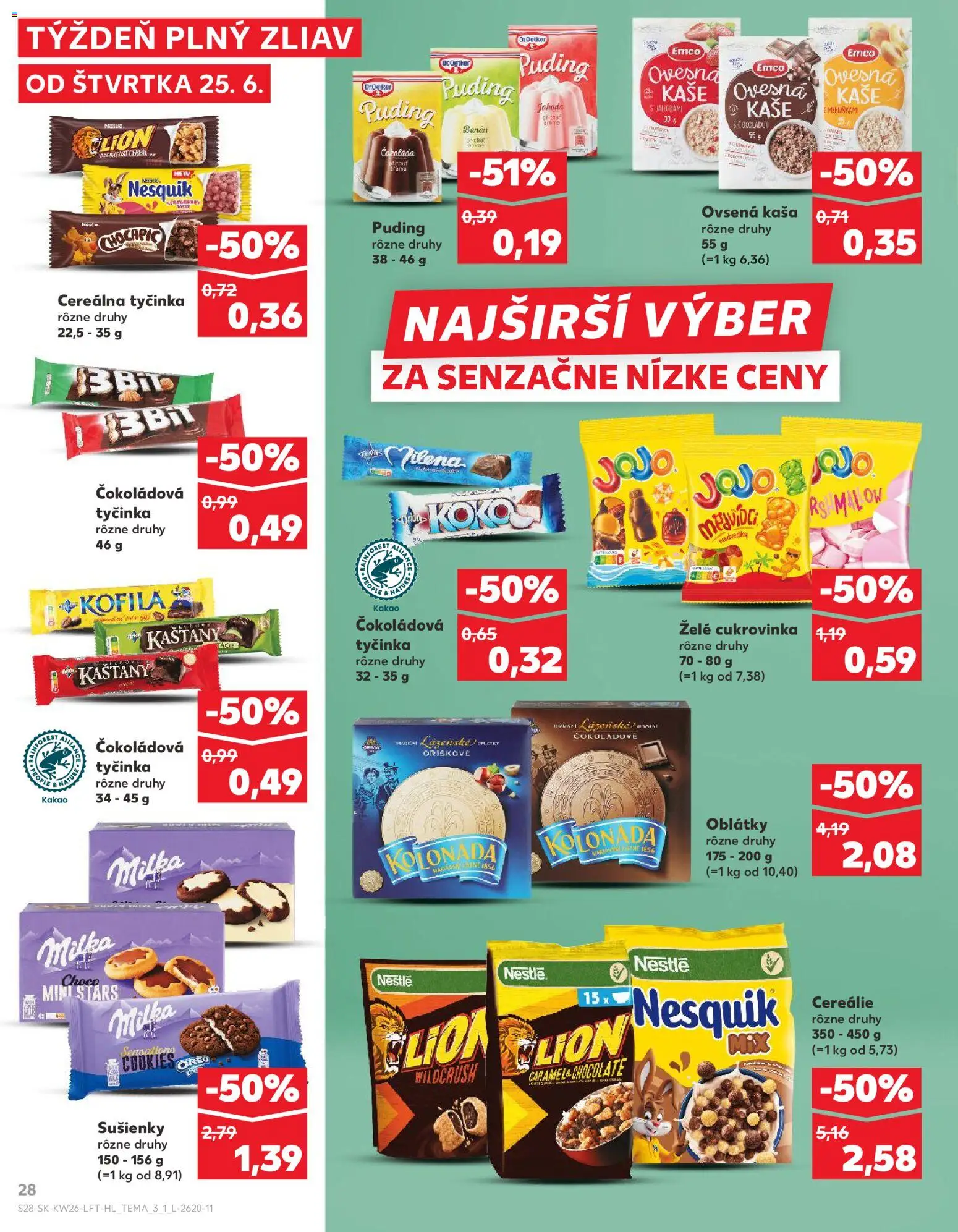 Nové Kaufland akcie – leták je platný od 25.06.2026 | Strana: 28