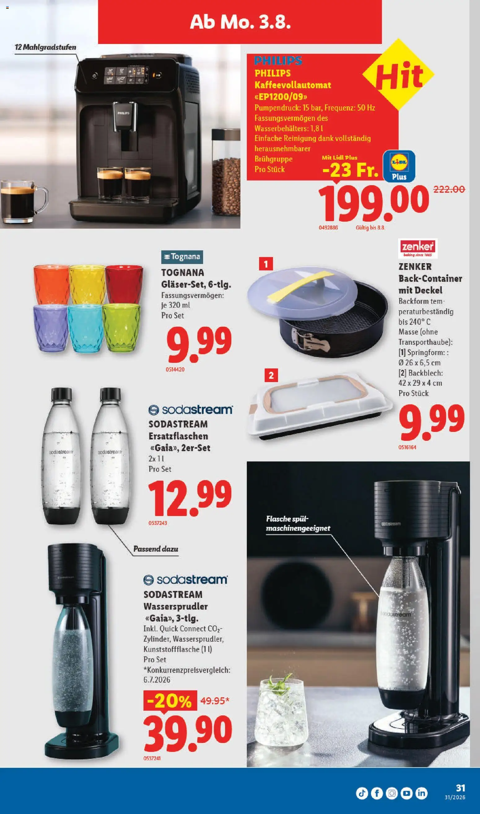Lidl aktionen – gültig ab 30.07.2026 | Seite: 33 | Produkte: Deckel, Kaffeevollautomat, Philips