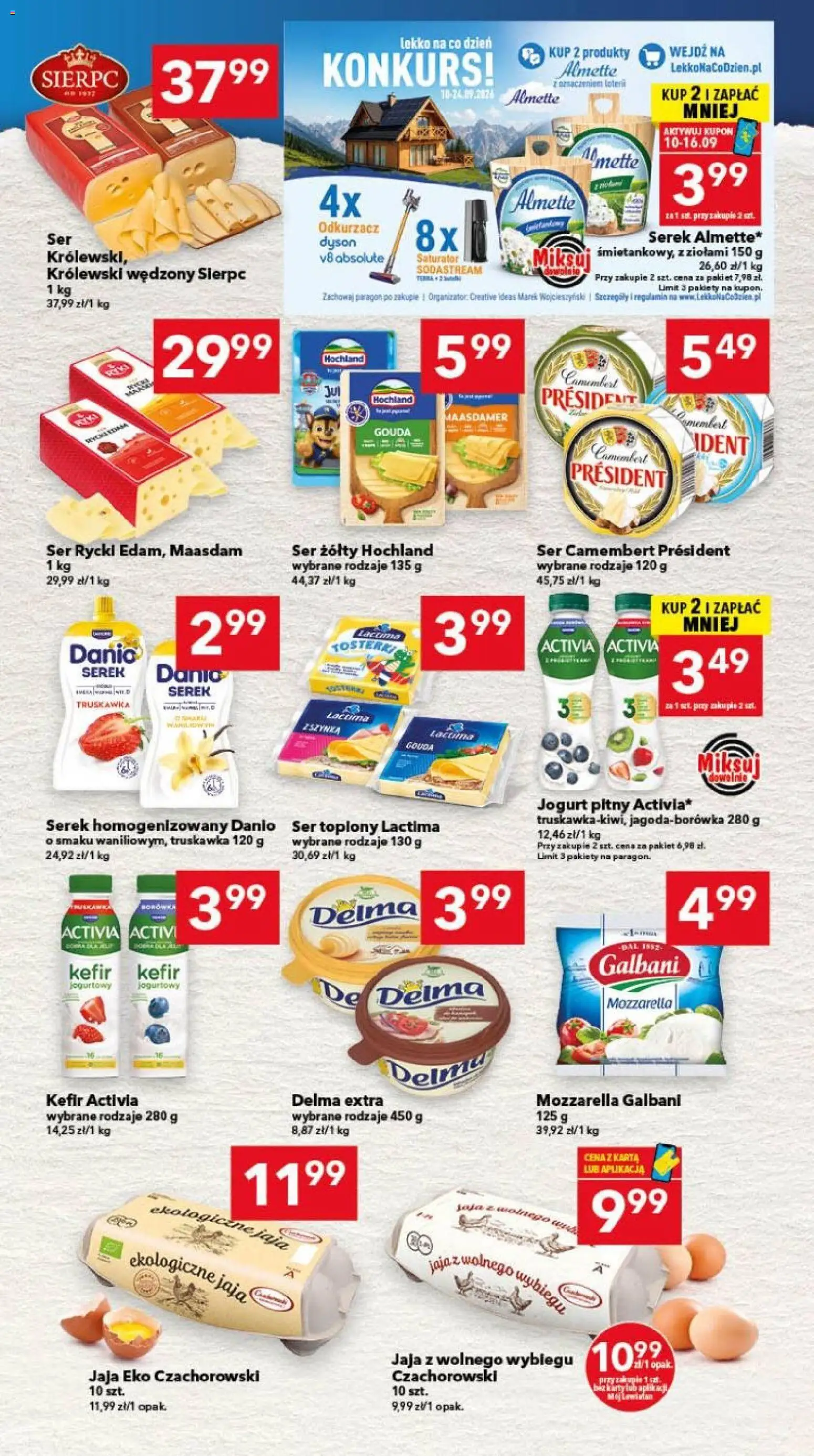Lewiatan gazetka - Gdańsk od 10.09.2026 | Strona: 3 | Produkty: Ser żółty, Camembert, Almette, Ser