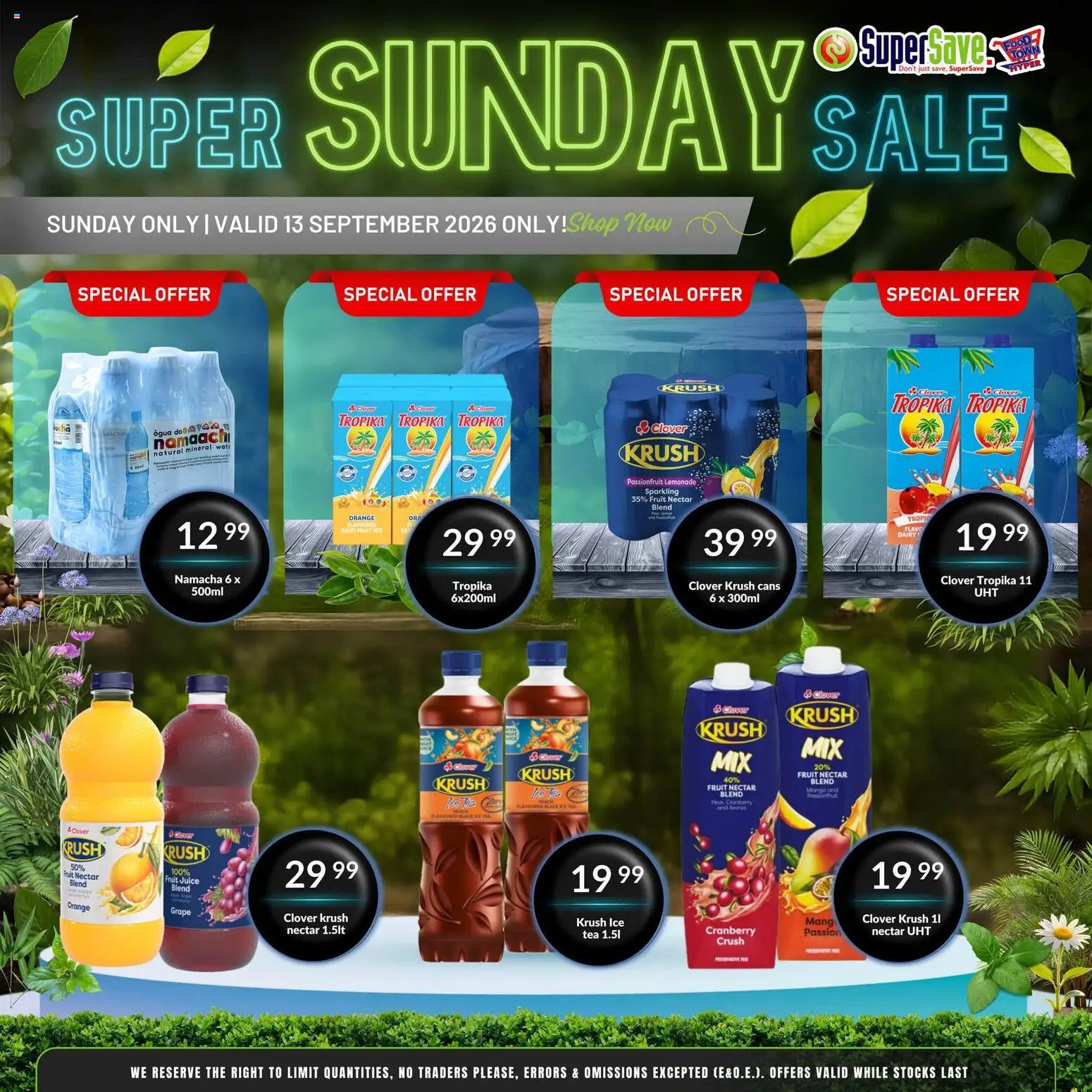 New Super Save catalogue – valid from 13/09/2026 | Page: 5 | Products: Lemonade, Juice, Tea, Fruit