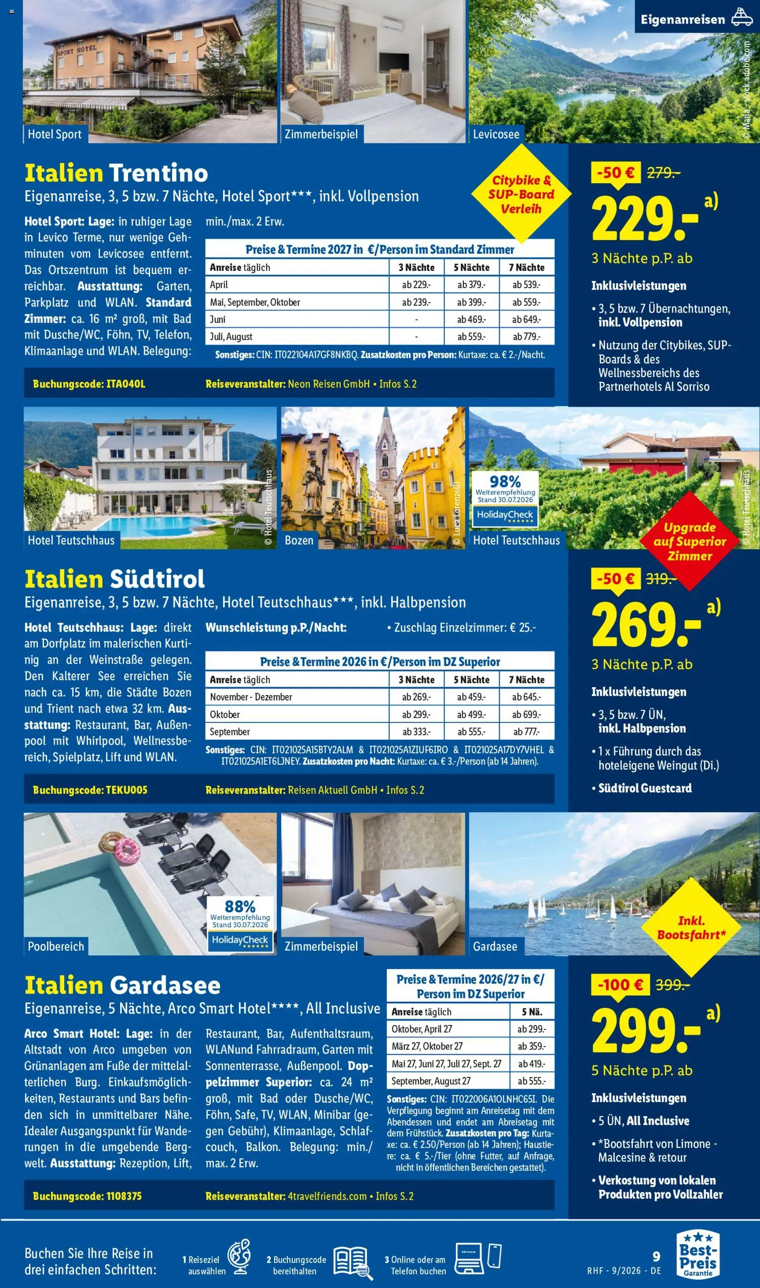 Lidl Reisen Prospekt – gültig ab 29.08.2026 | Seite: 9 | Produkte: Klimaanlage, Bad, SUP, Telefon