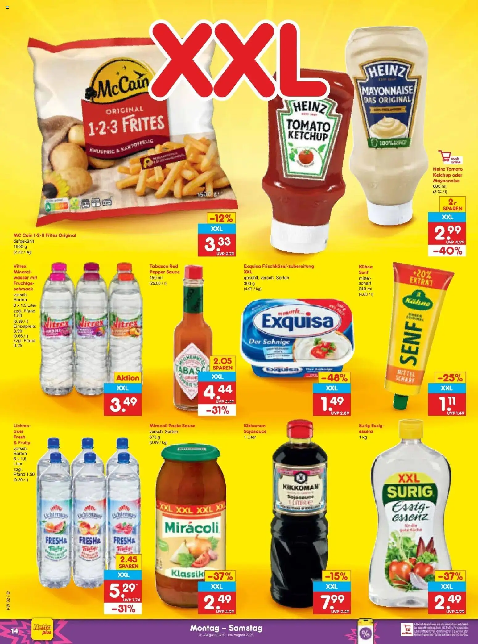 Netto Marken-Discount Prospekt Weimar – gültig ab 03.08.2026 | Seite: 28 | Produkte: Essig, Exquisa, Mayonnaise, Ketchup