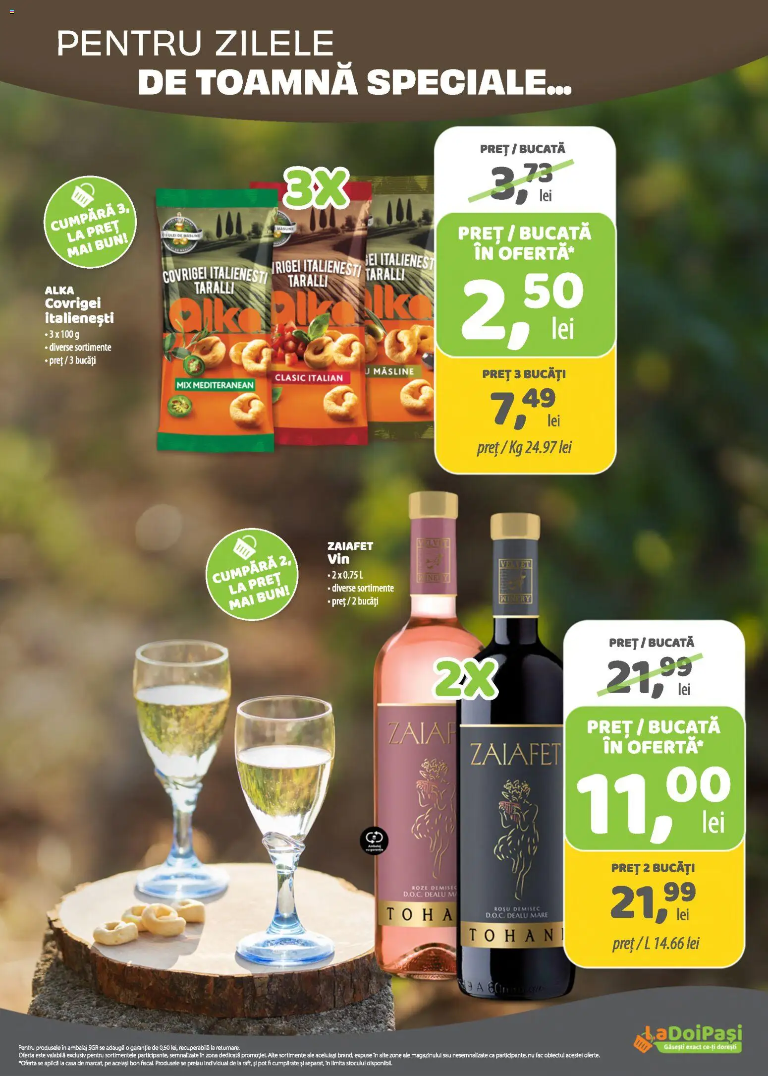 Noul catalog LaDoiPași – valabil de la 16.10.2026 | Pagină: 2 | Produse: Aplică, Măsline, Covrigei, Ulei