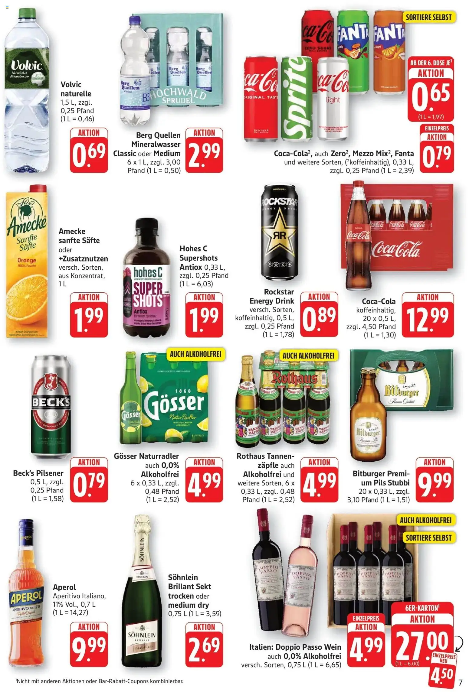Edeka Prospekt Kröppen (ab 14.09.2026) » Angebote Online | Seite: 7 | Produkte: Rockstar energy, Rockstar, Mineralwasser, Radler