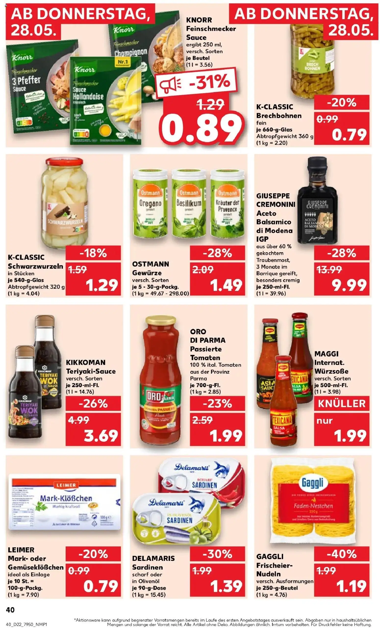 Kaufland Prospekt Bremerhaven – gültig ab 26.05.2026 | Seite: 45 | Produkte: Knorr, Oro di parma, Pfeffer, Nudeln