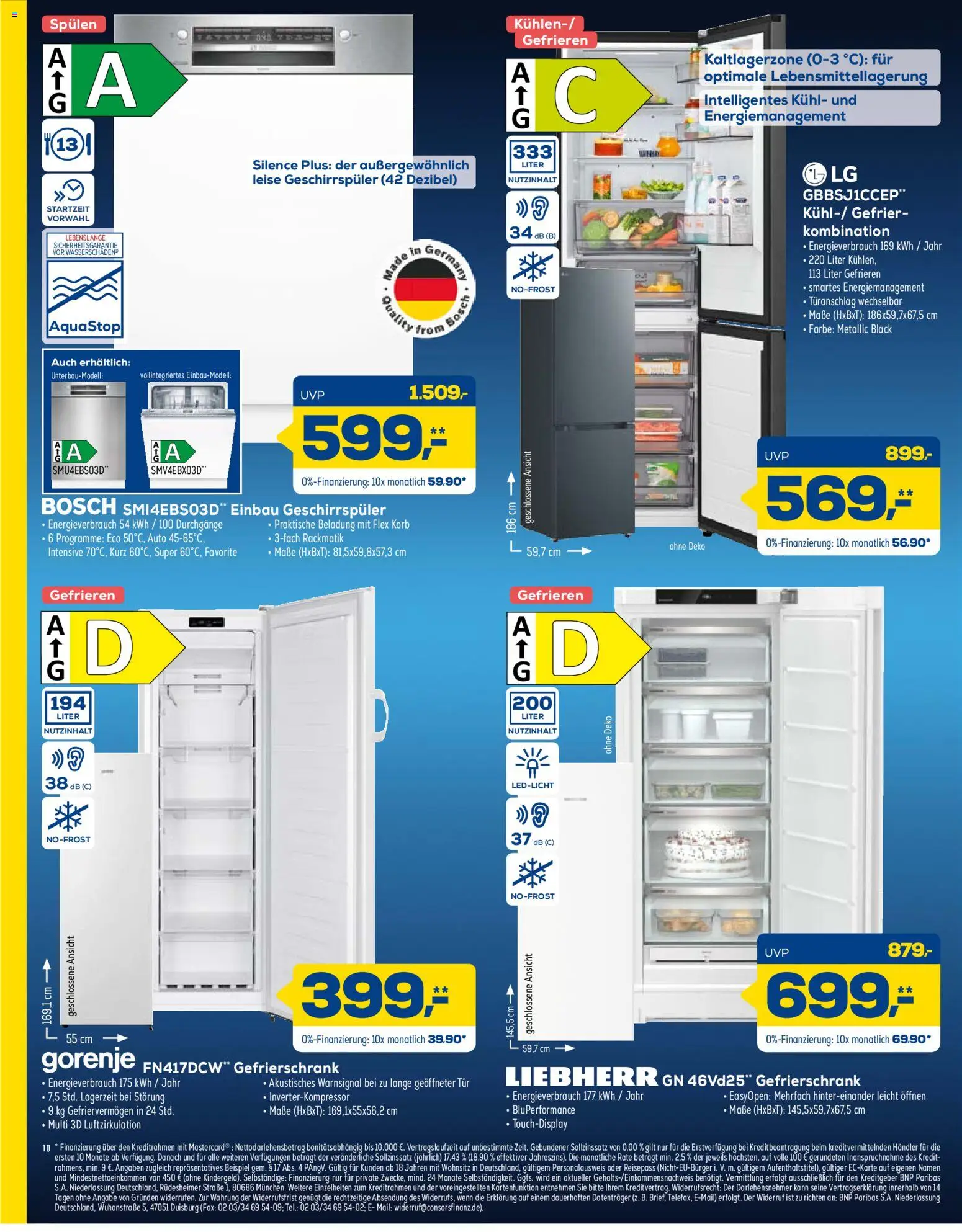 Euronics Prospekt – gültig ab 11.07.2026 | Seite: 10 | Produkte: Bosch, Gefrierschrank, Geschirrspüler, Korb