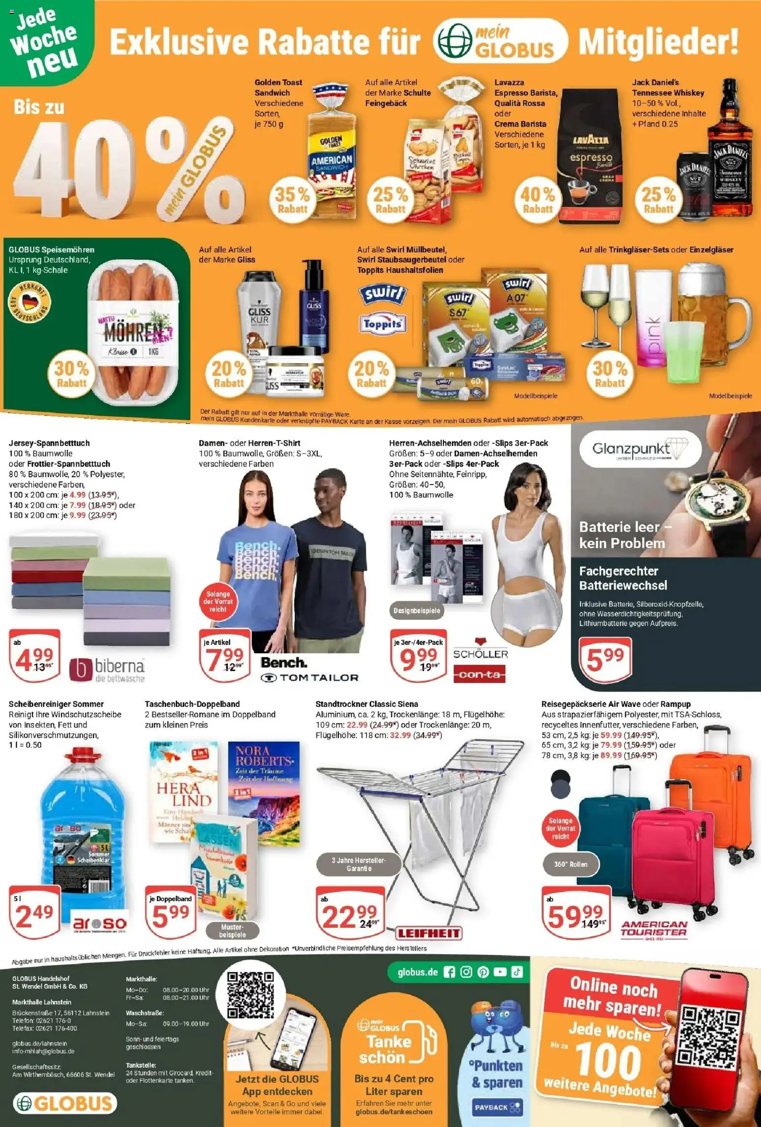 Globus Prospekt Lahnstein – gültig ab 06.07.2026 | Seite: 28 | Produkte: Toast, Batterie, Mohren, Whiskey