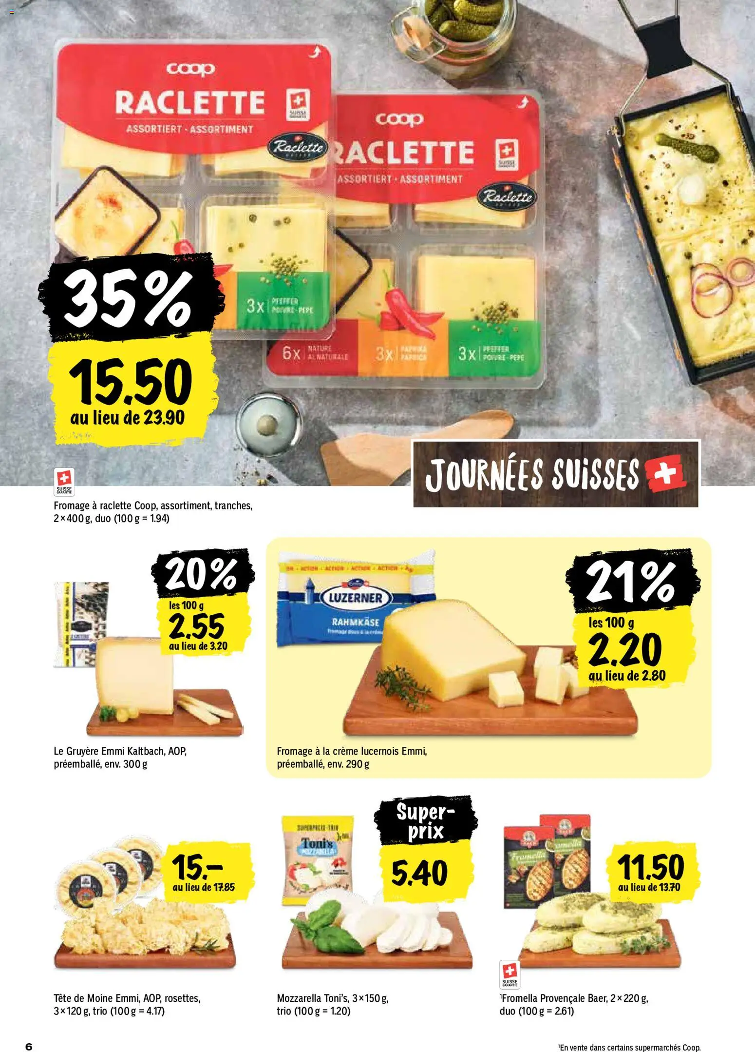 Coop aktionen FR – gültig ab 23.07.2026 | Seite: 6 | Produkte: Pfeffer, Raclette, Creme