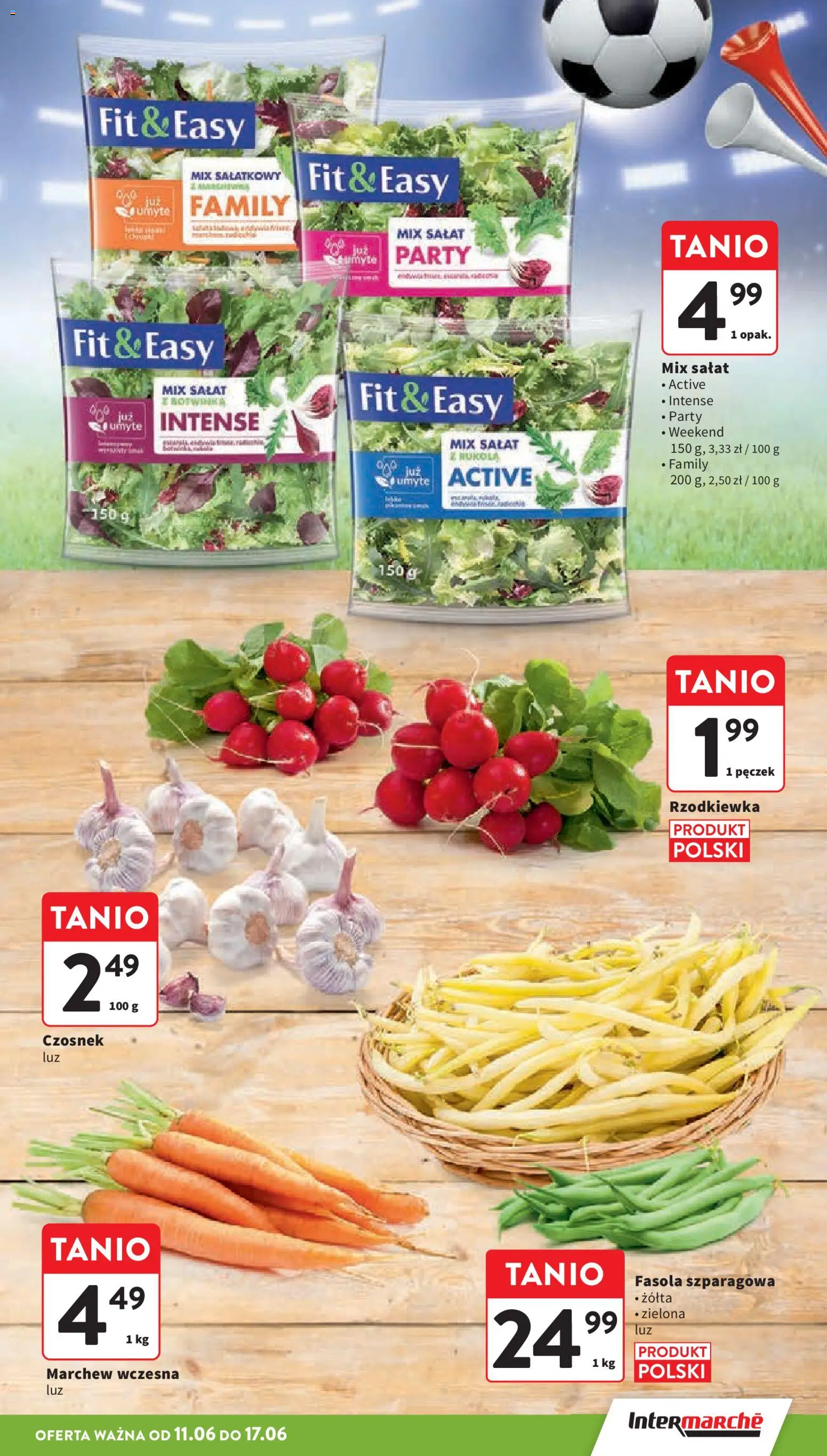 Intermarche gazetka od 11.06.2026 | Strona: 15 | Produkty: Czosnek, Mix sałat
