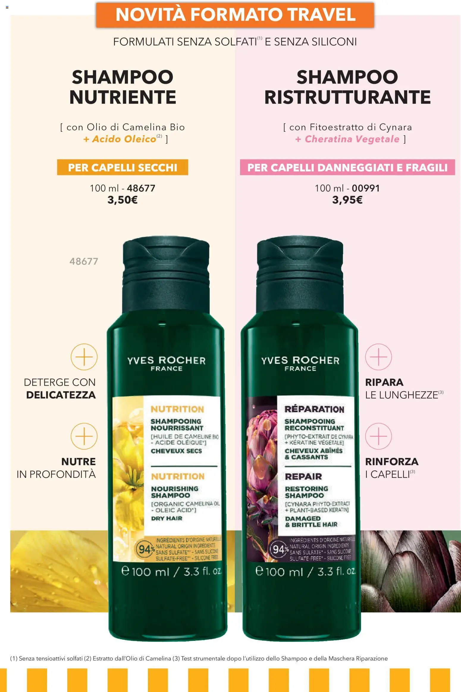 Volantino Yves Rocher del 04.06.2026 | Pagina: 74 | Prodotti: Shampoo, Maschera, Olio, Silicone
