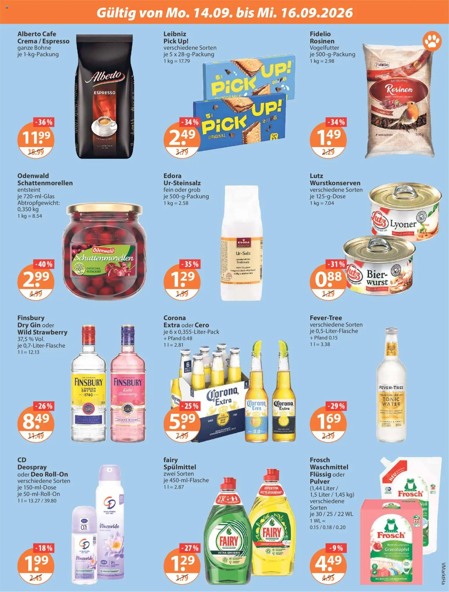 V-Markt Angebote – gültig ab 10.09.2026 | Seite: 29 | Produkte: Granatapfel, Rosinen, Wurst, Gin