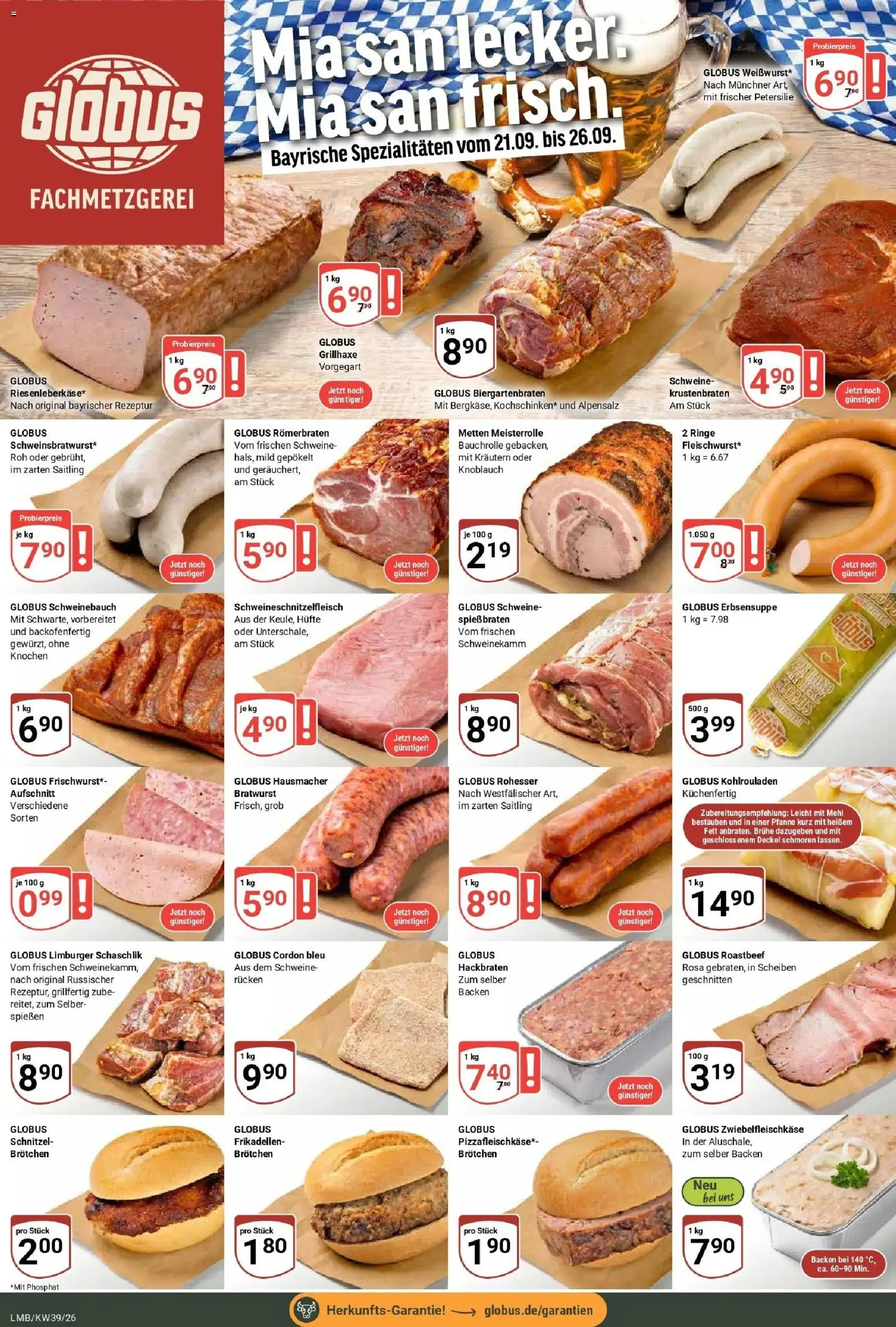 Globus Prospekt Limburg (ab 21.09.2026) » Angebote online | Seite: 11 | Produkte: Krustenbraten, Brühe, Roastbeef, Petersilie