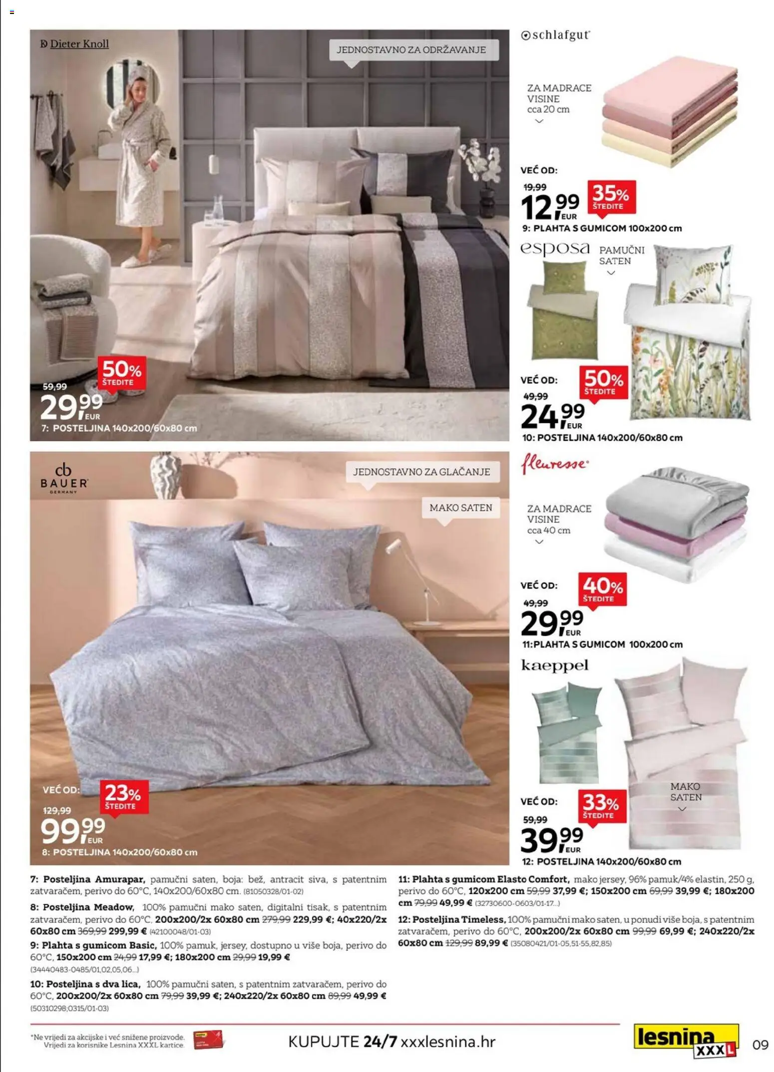 Lesnina katalog | vrijedi od 03.01.2026 | Stranica: 9 | Proizvodi: Plahta, Posteljina
