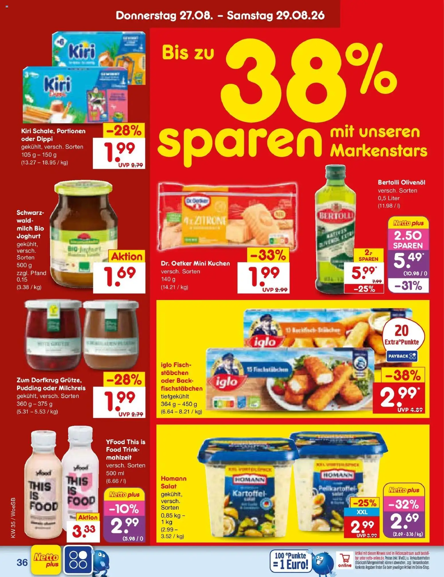 Netto Marken-Discount Prospekt Leonberg – gültig ab 24.08.2026 | Seite: 50 | Produkte: Olivenol, YFood, Fisch, Salat