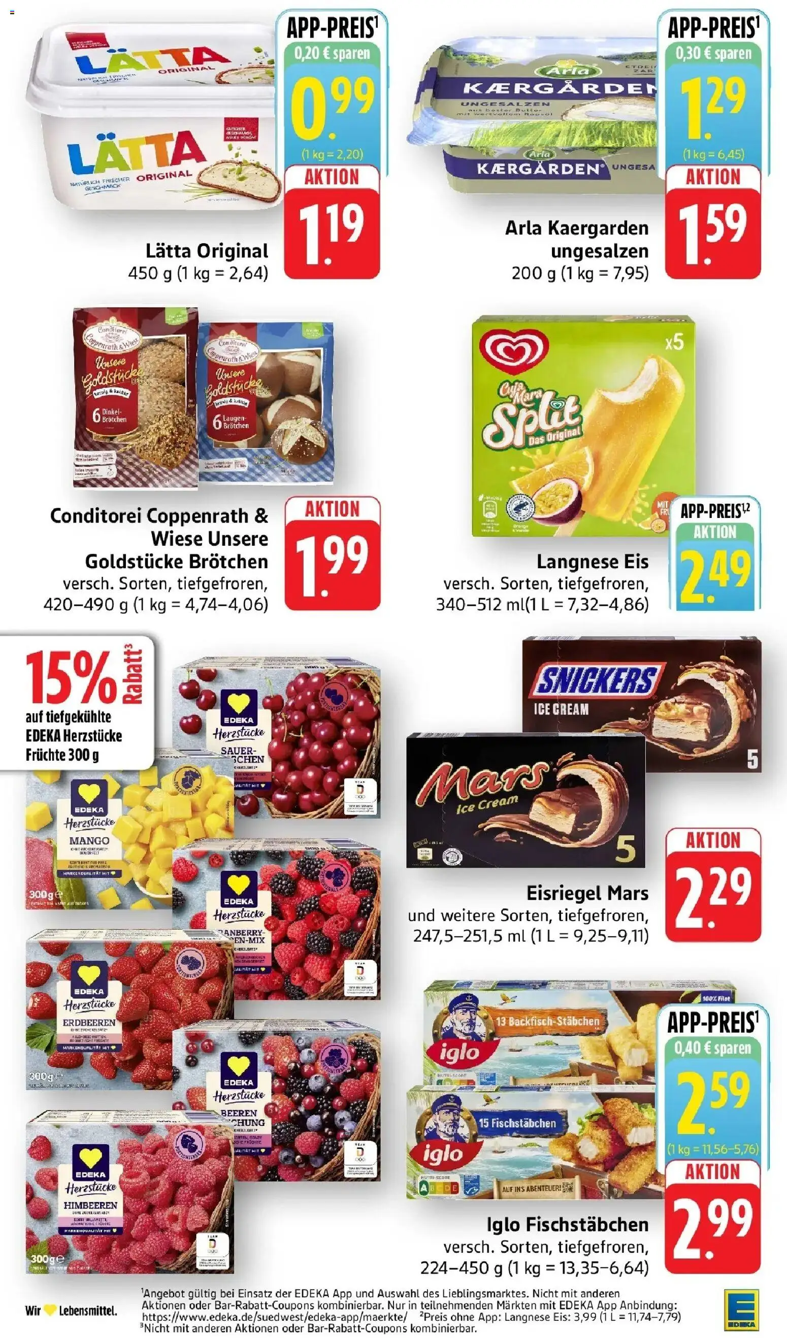 Edeka Prospekt Karlsbad-Langensteinbach (ab 10.08.2026) » Angebote Online | Seite: 18 | Produkte: Himbeeren, Fischstabchen, Lätta, Erdbeeren
