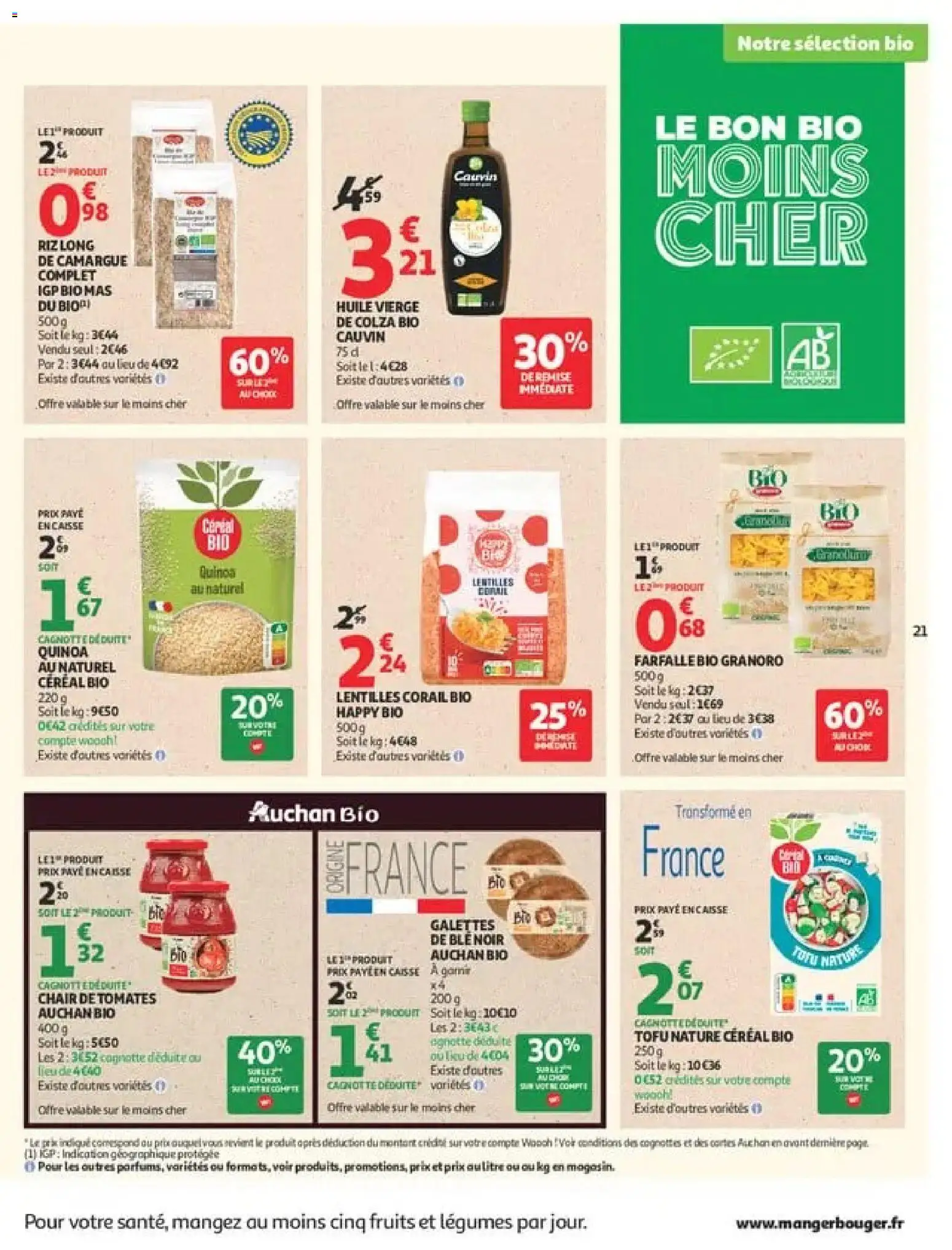 {H1} | Page: 21 | Produits: Huile, Blé, Céréal bio, Tomates