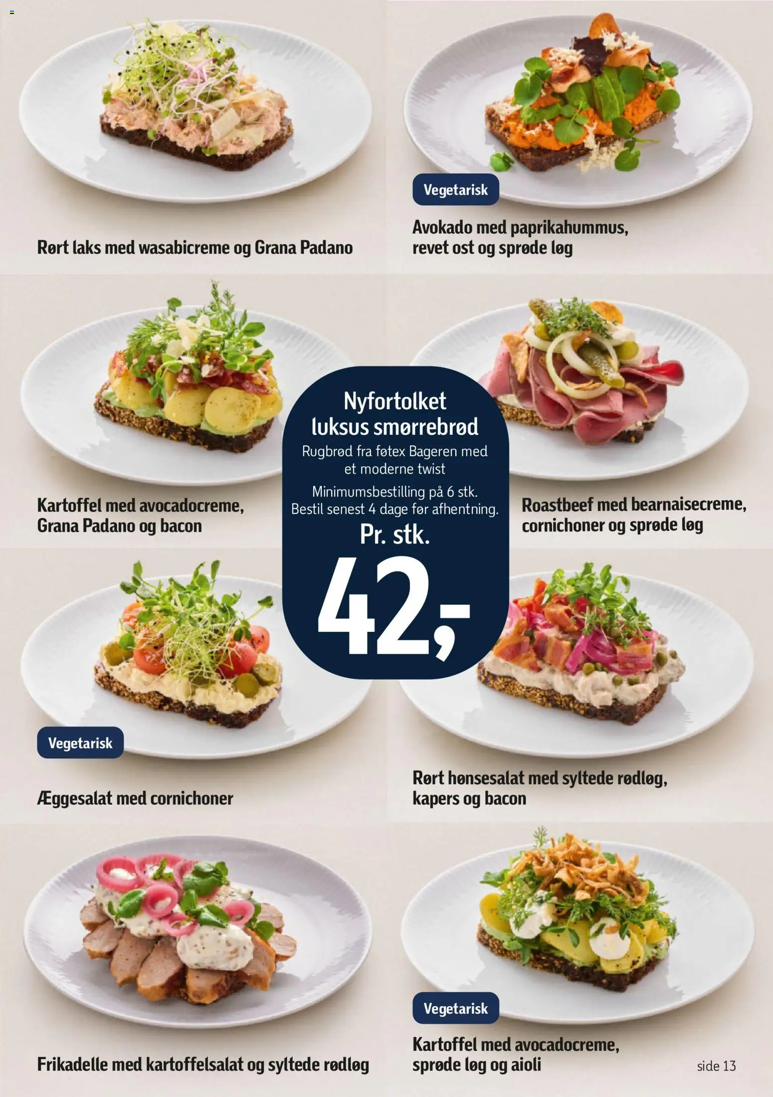 Føtex tilbudsavis – gyldig fra 01/05/2026 | Side: 13 | Produkter: Løg, Rugbrød, Roastbeef, Æggesalat