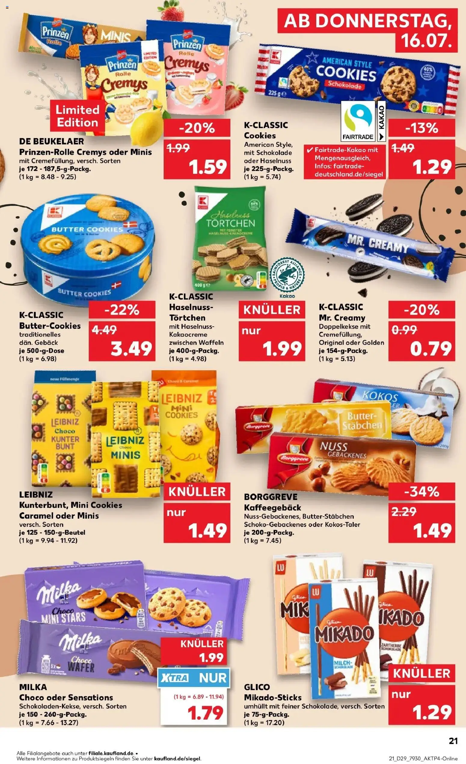 Kaufland Prospekt Hamburg – gültig ab 13.07.2026 | Seite: 30 | Produkte: Milch, Butter, Milka, Waffeln