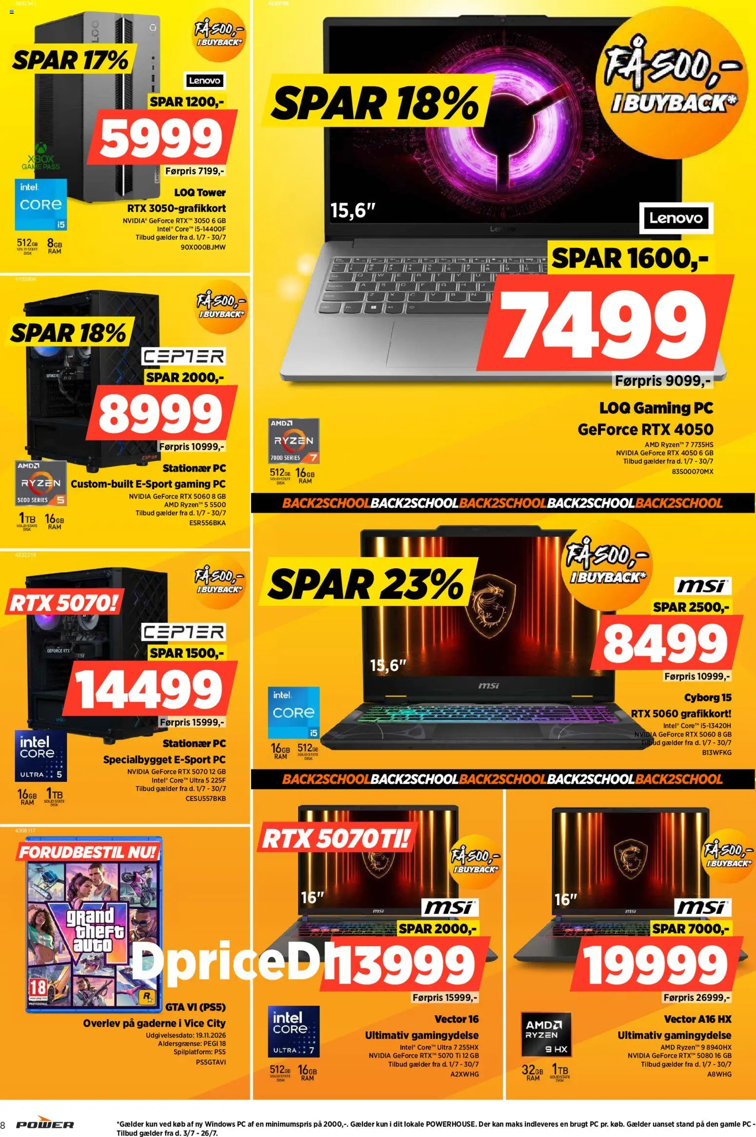 Power tilbudsavis – gyldig fra 03/07/2026 | Side: 8 | Produkter: Disk, Stationær PC, Gaming PC, Xbox